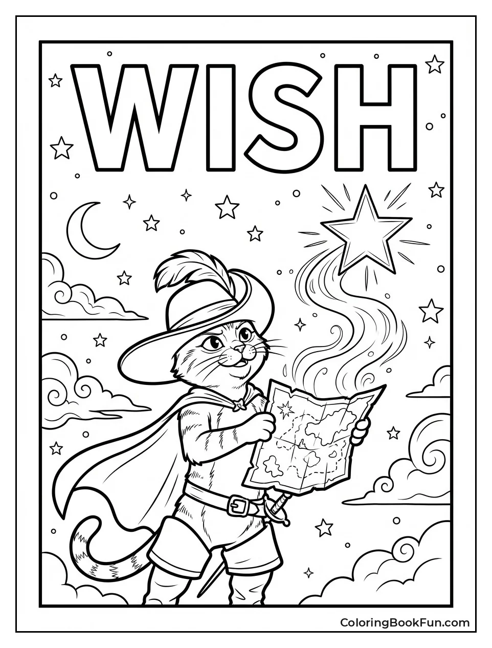 Puss Follows Glowing Star Map