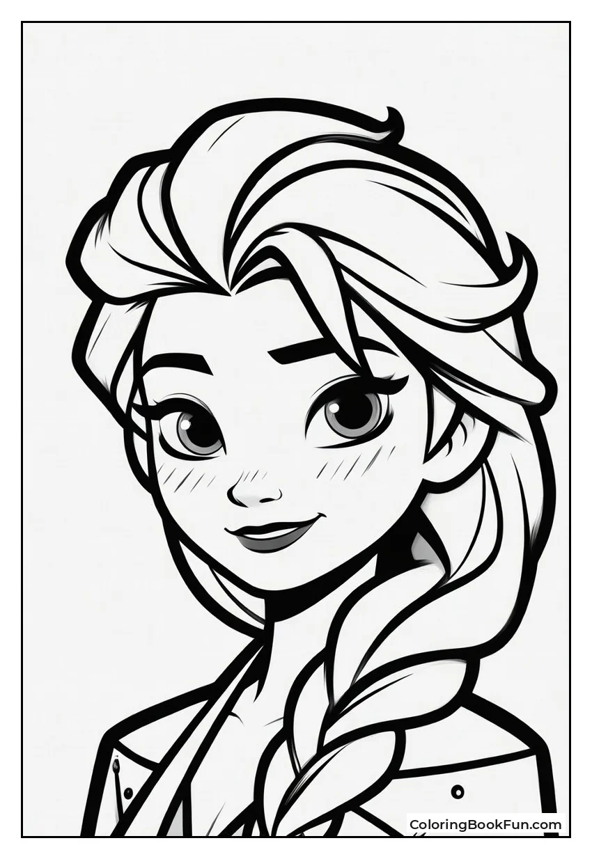 Smiling Queen Elsa Portrait
