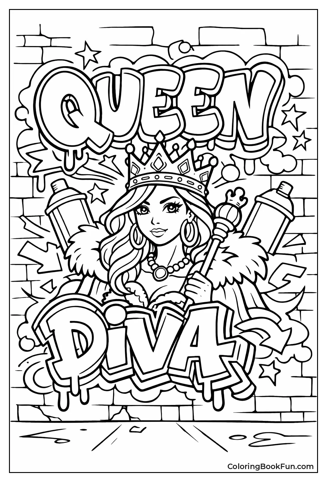 Queen Graffiti Portrait