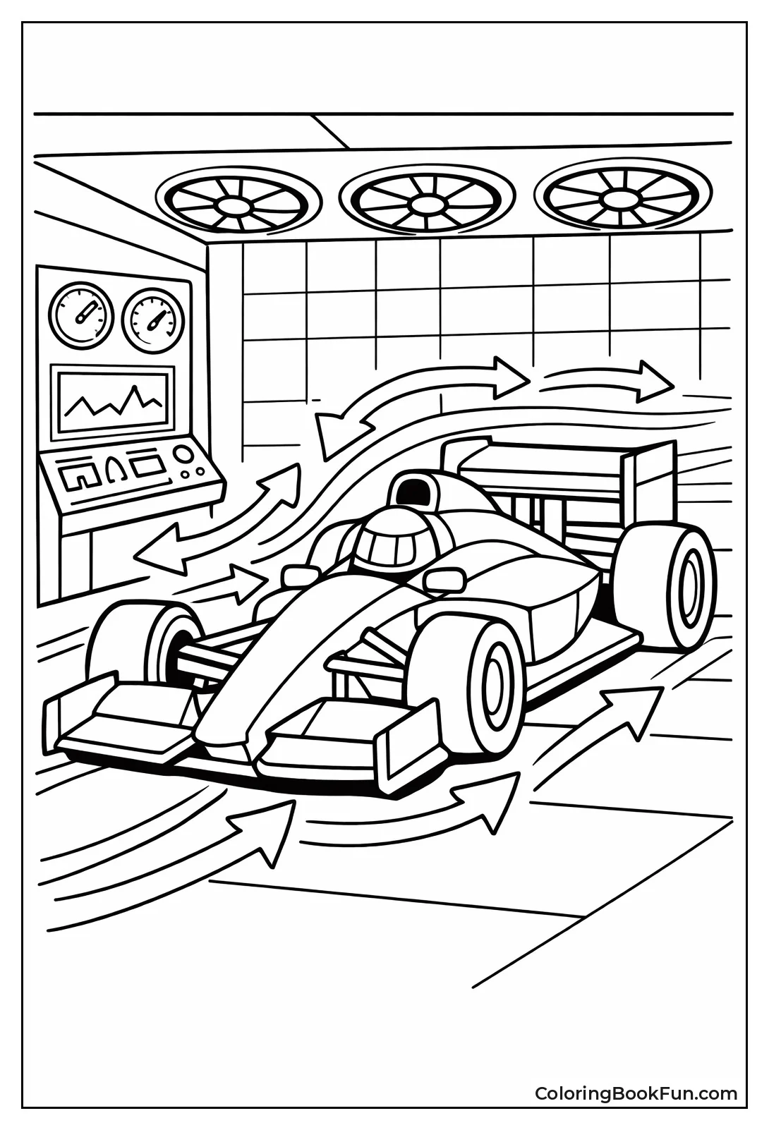 Racecar in Wind Tunnel