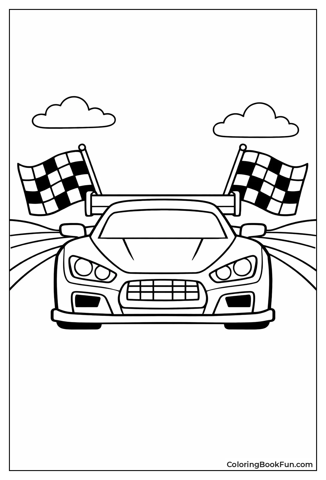 Sleek Racecar Front View