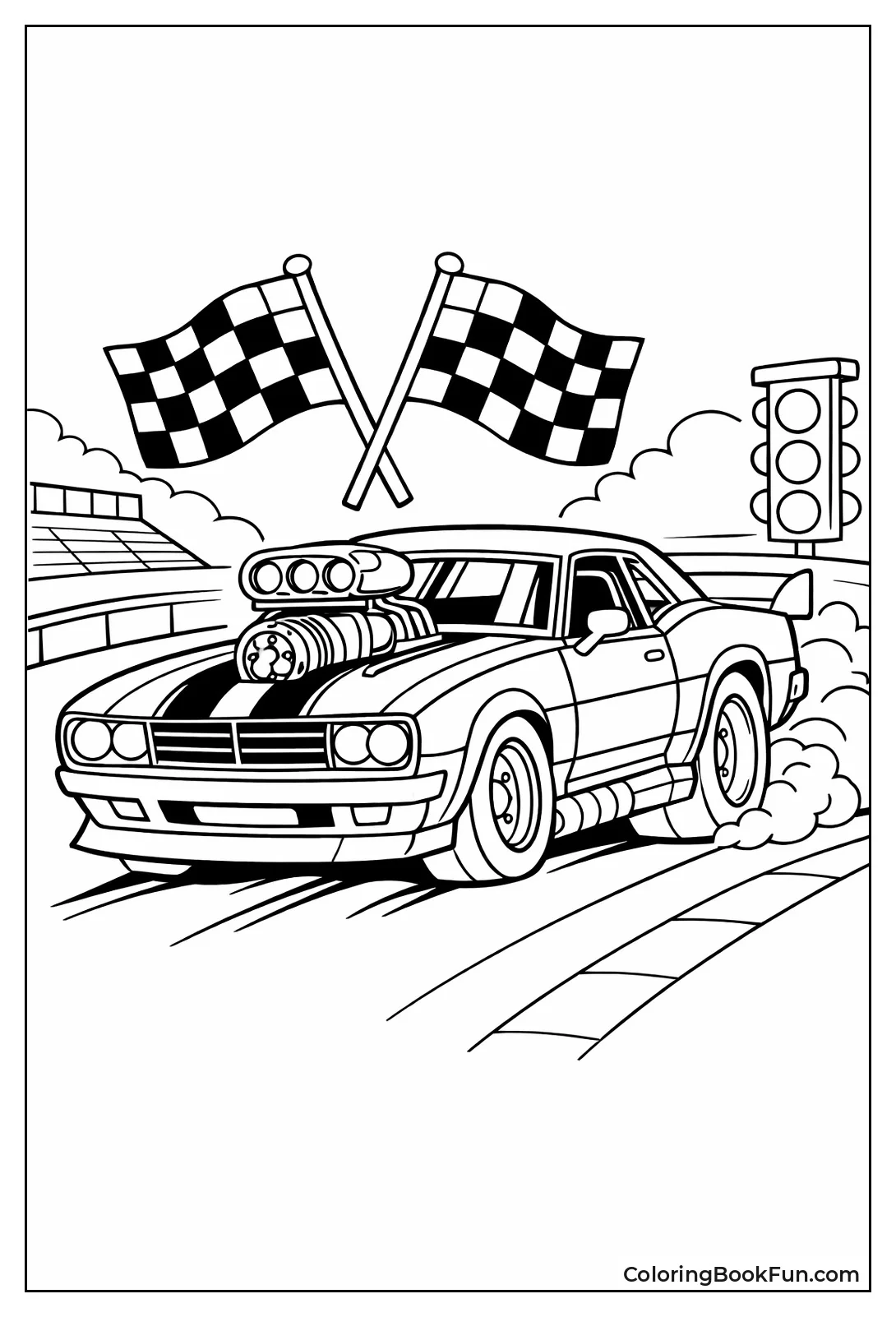 Muscle Car with Blower Hood