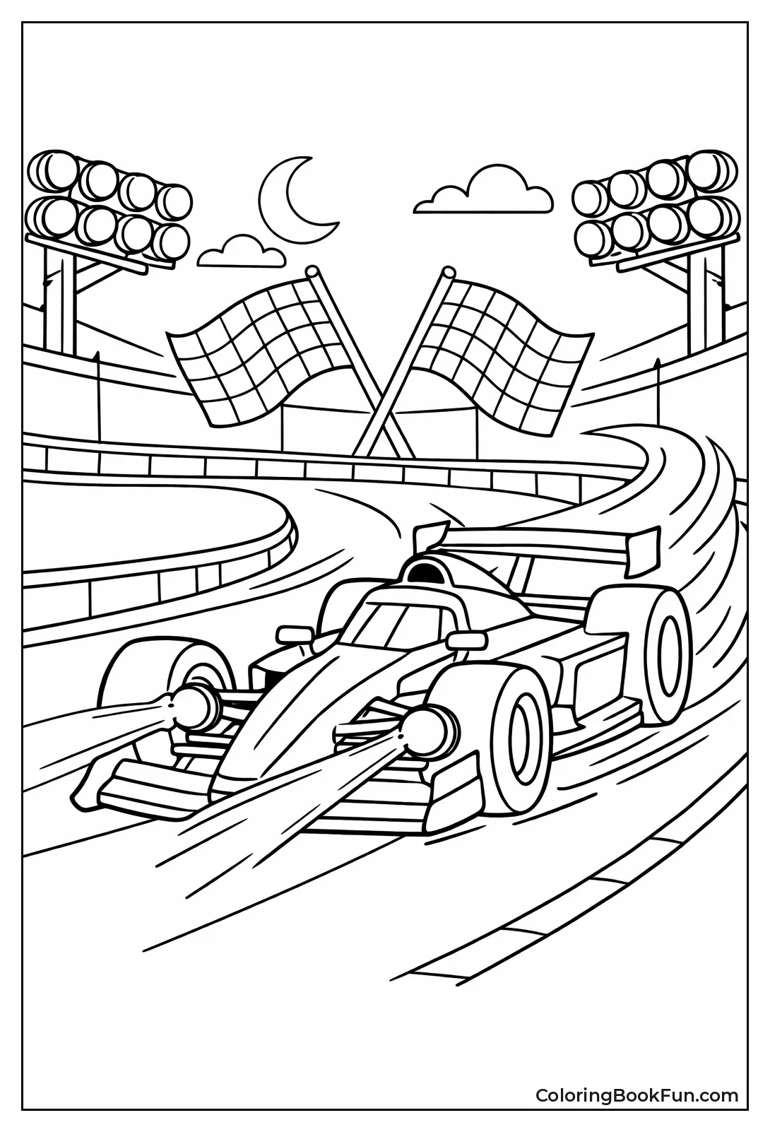 Night Race with Light Trails