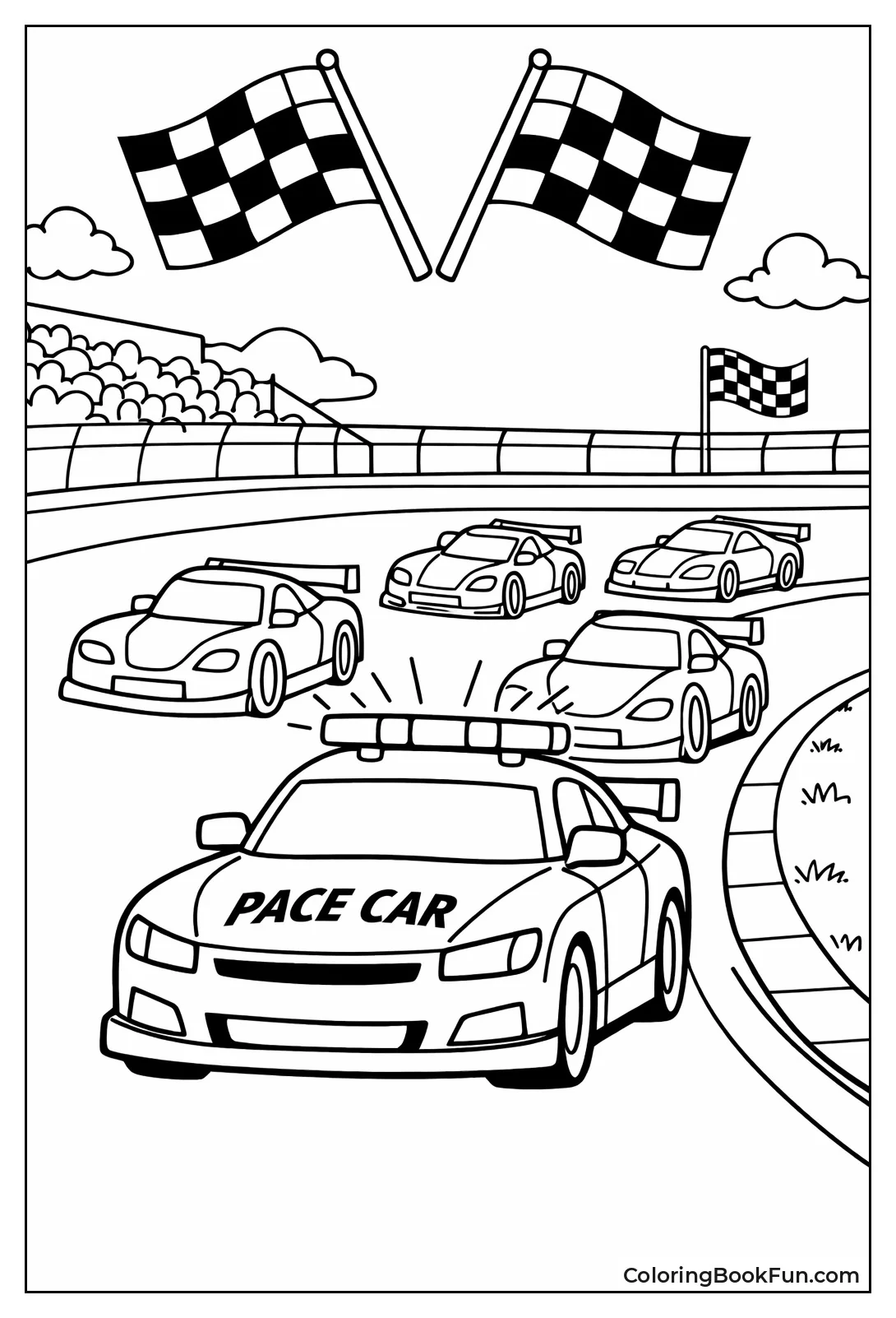 Pace Car Leading Pack