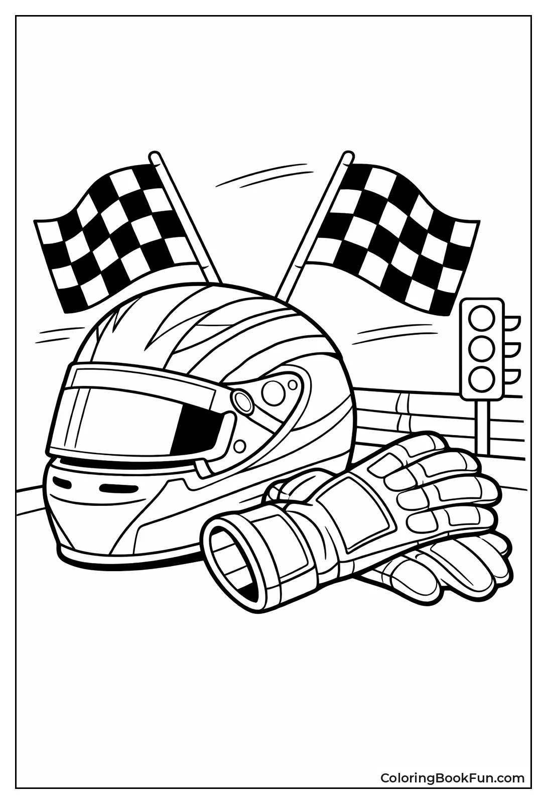 Racing Helmet and Gloves