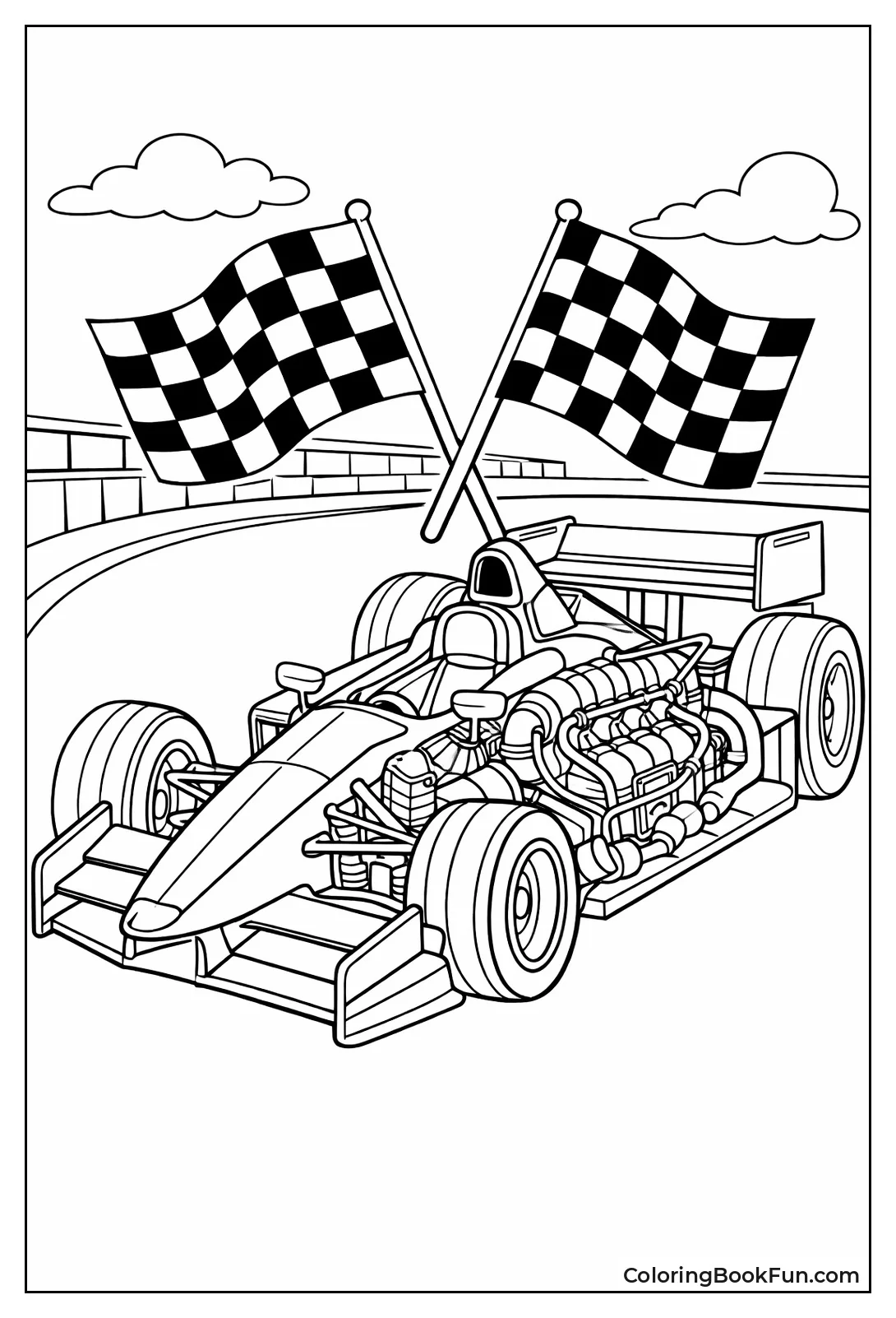Detailed Racecar Engine Bay