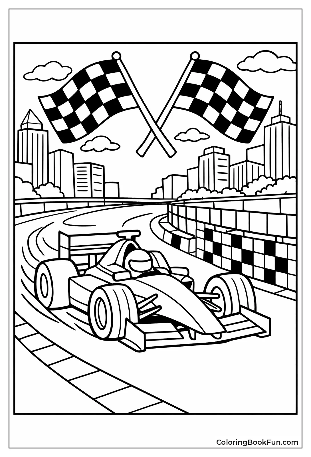 Racecar on City Street