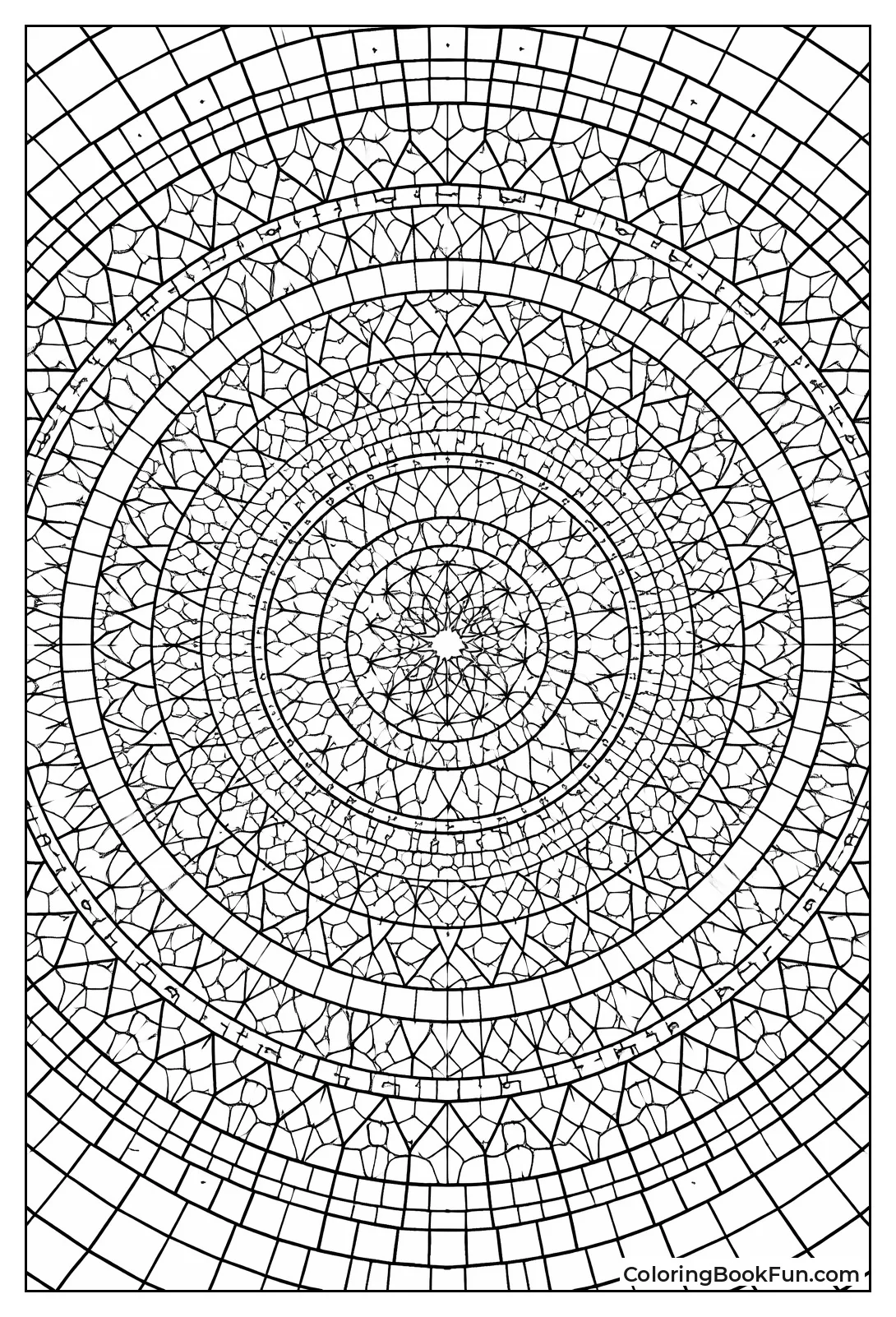 Radial Tiny Tile Mosaic