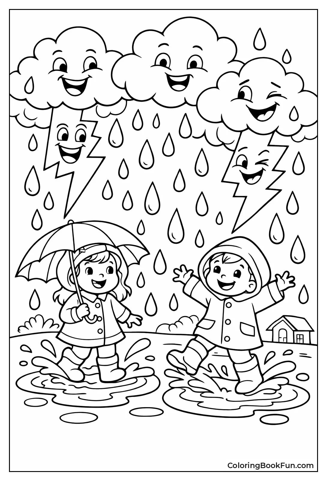 Fun Cartoon Thunder Storm