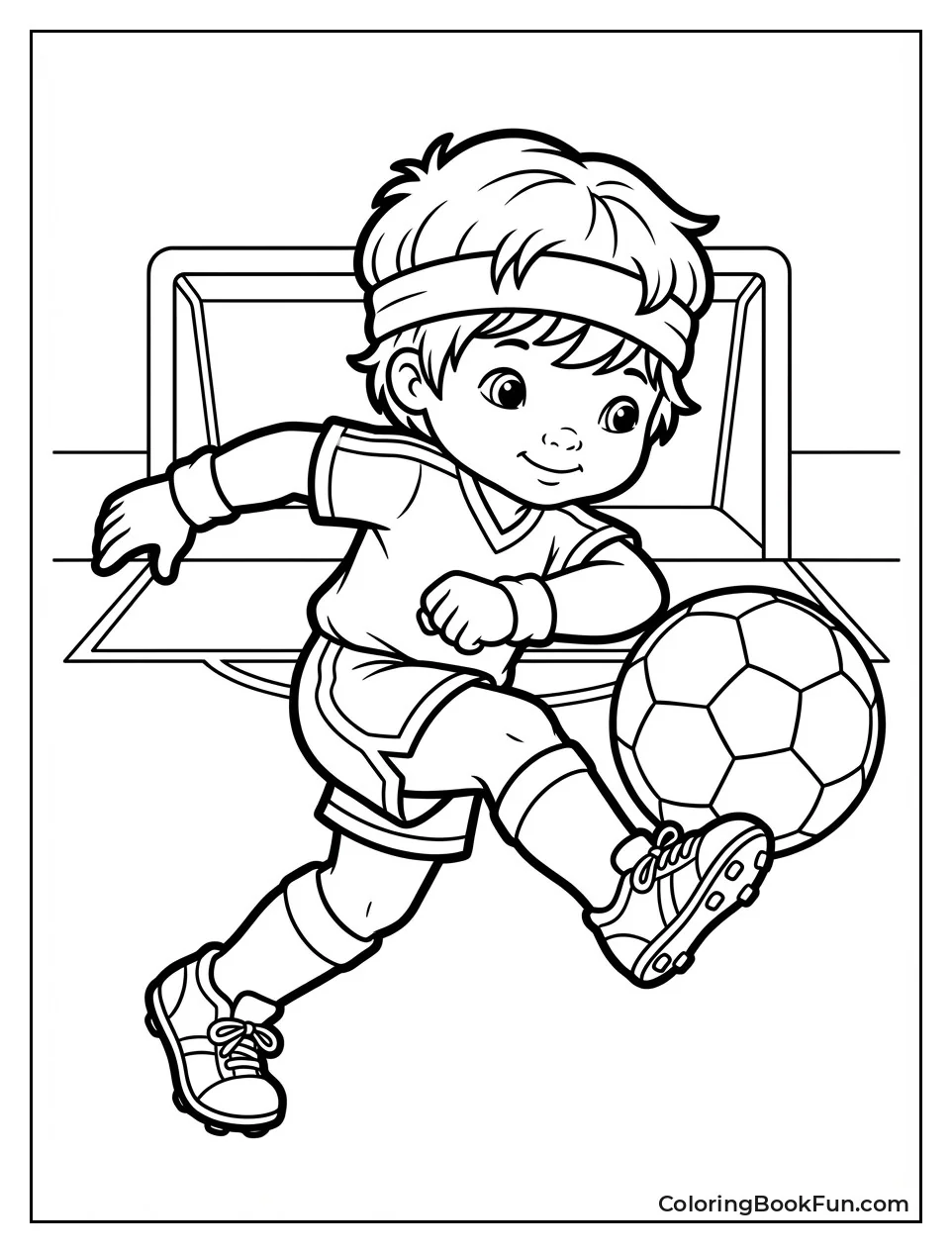 Buddy Blue Kicking Soccer Ball