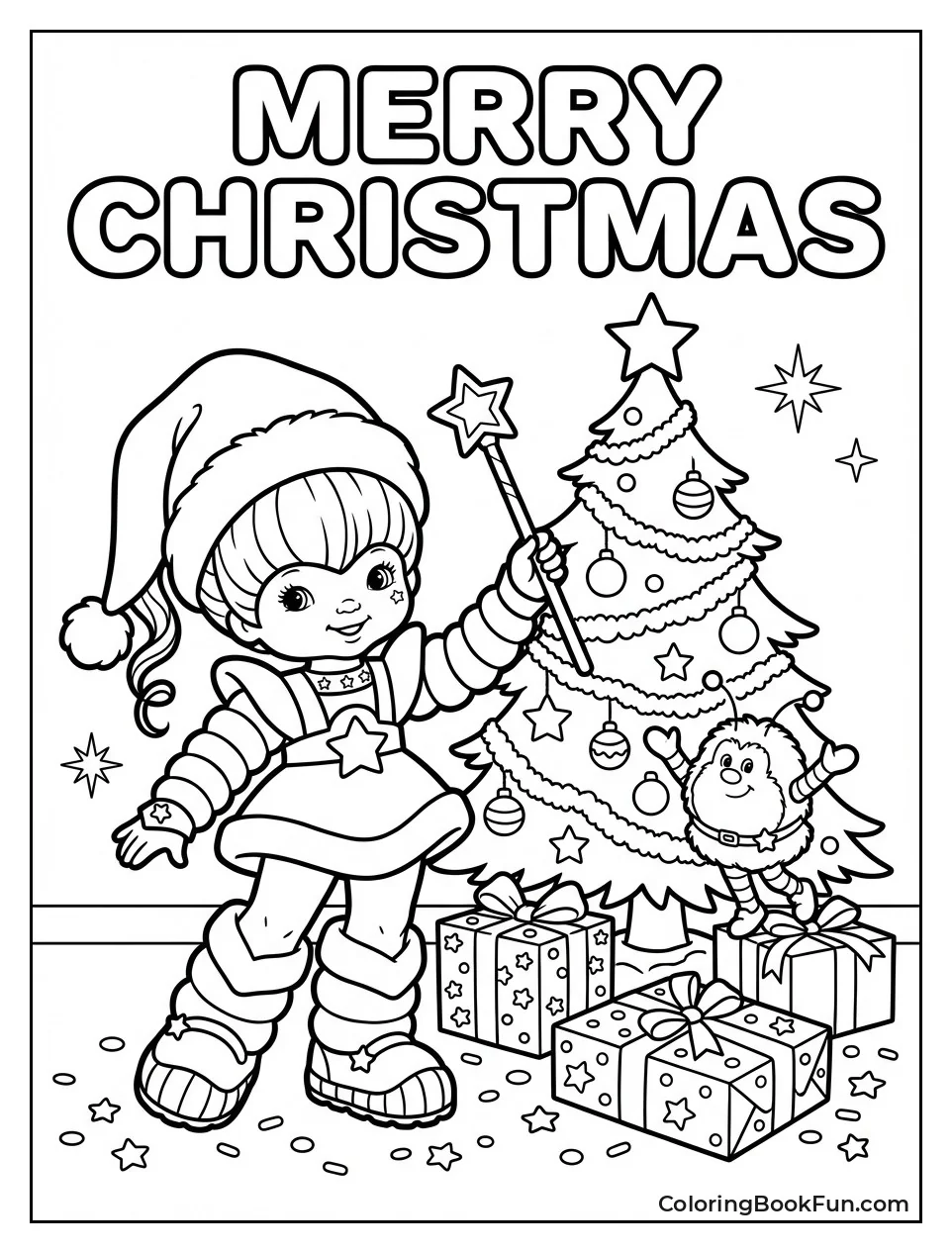 Rainbow Brite with Christmas Tree