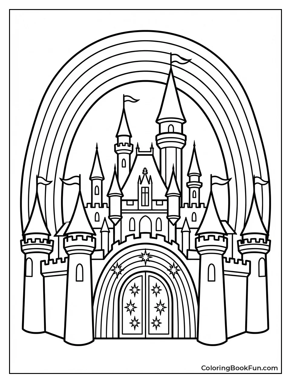 Grand Color Castle with Rainbow
