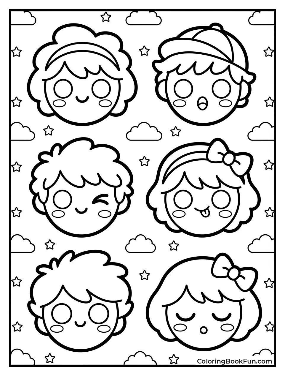 Cute Sprite Faces Smiling