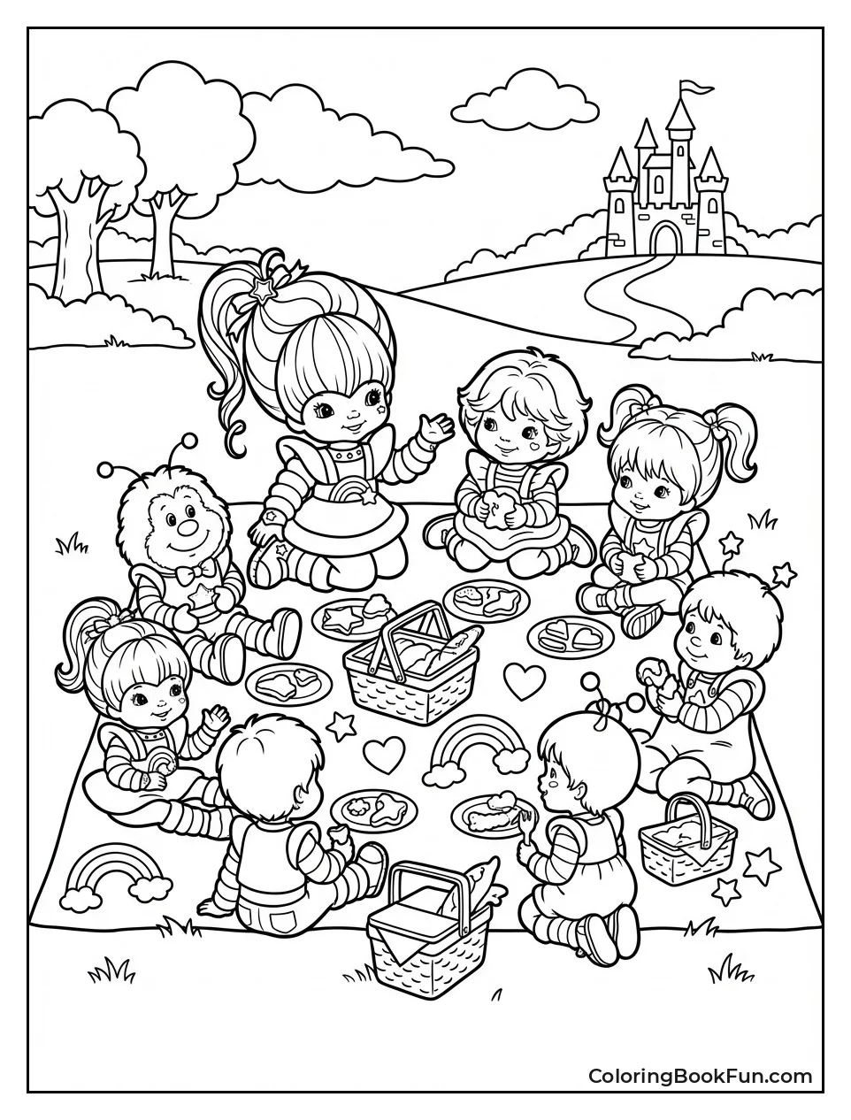 Color Kids Picnicking Together