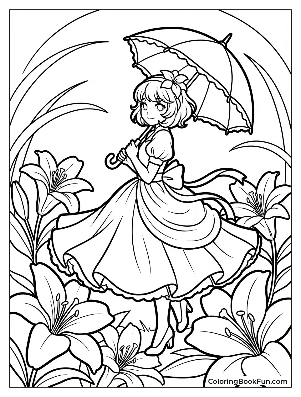 Lala Orange Twirling with Parasol