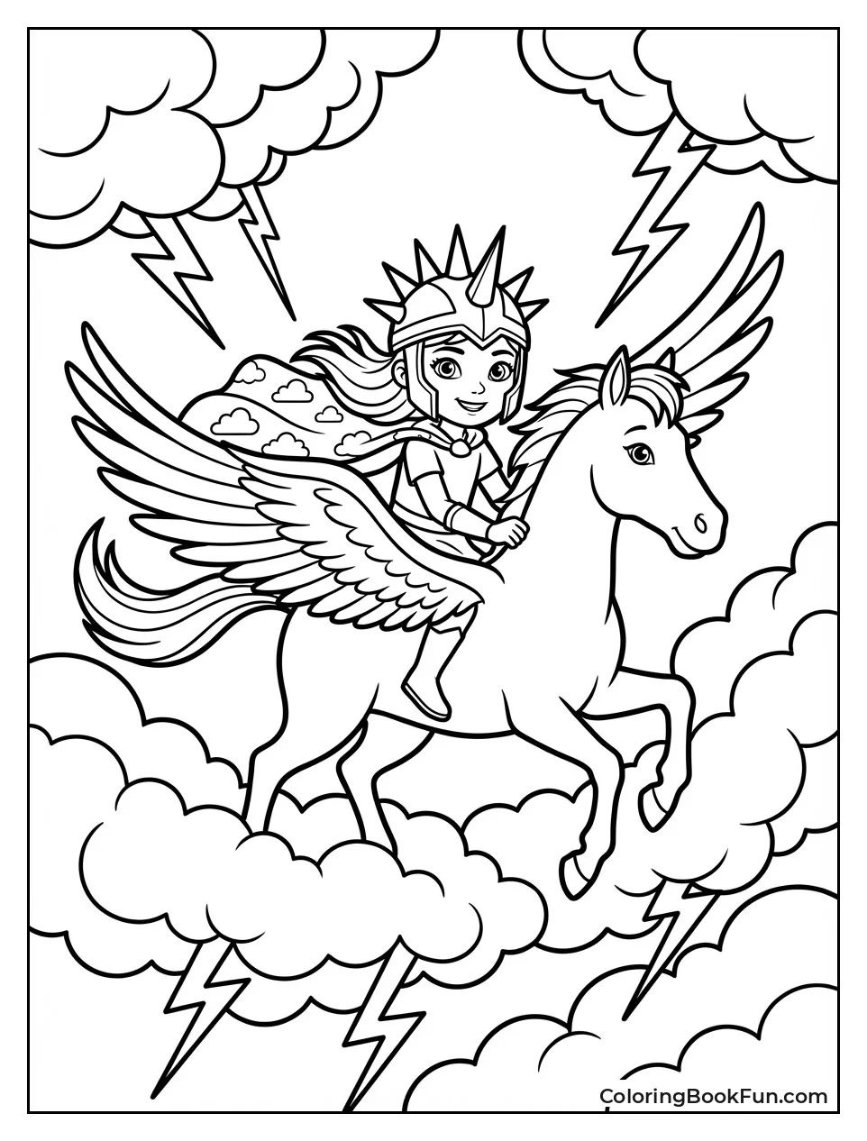 Stormy Riding Skydancer in Clouds