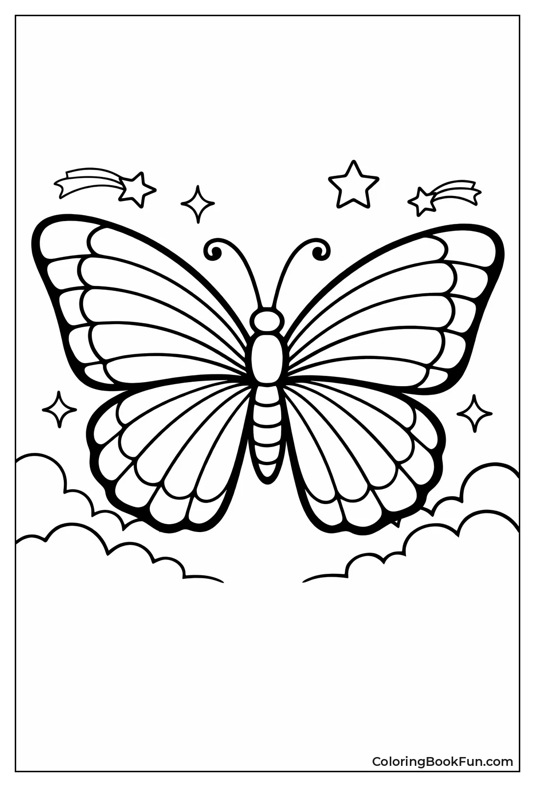 Butterfly Wings Show Rainbow Stripes