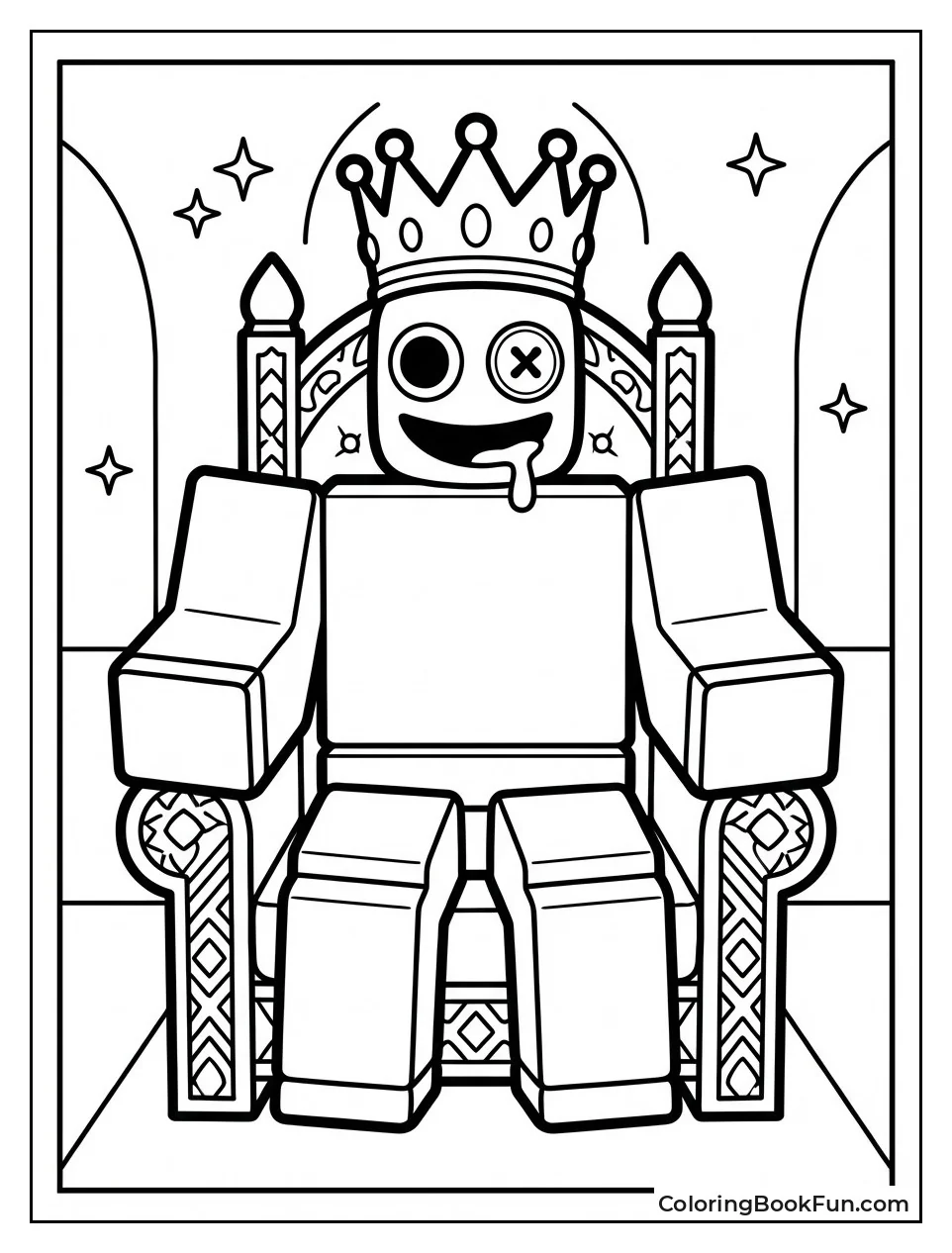 Blue Sits on Royal Throne