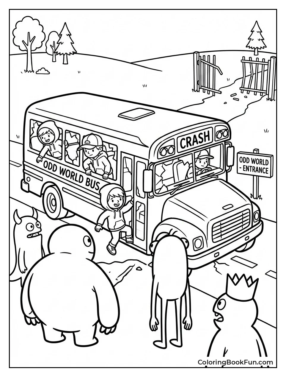 Bus Crashes at Odd World