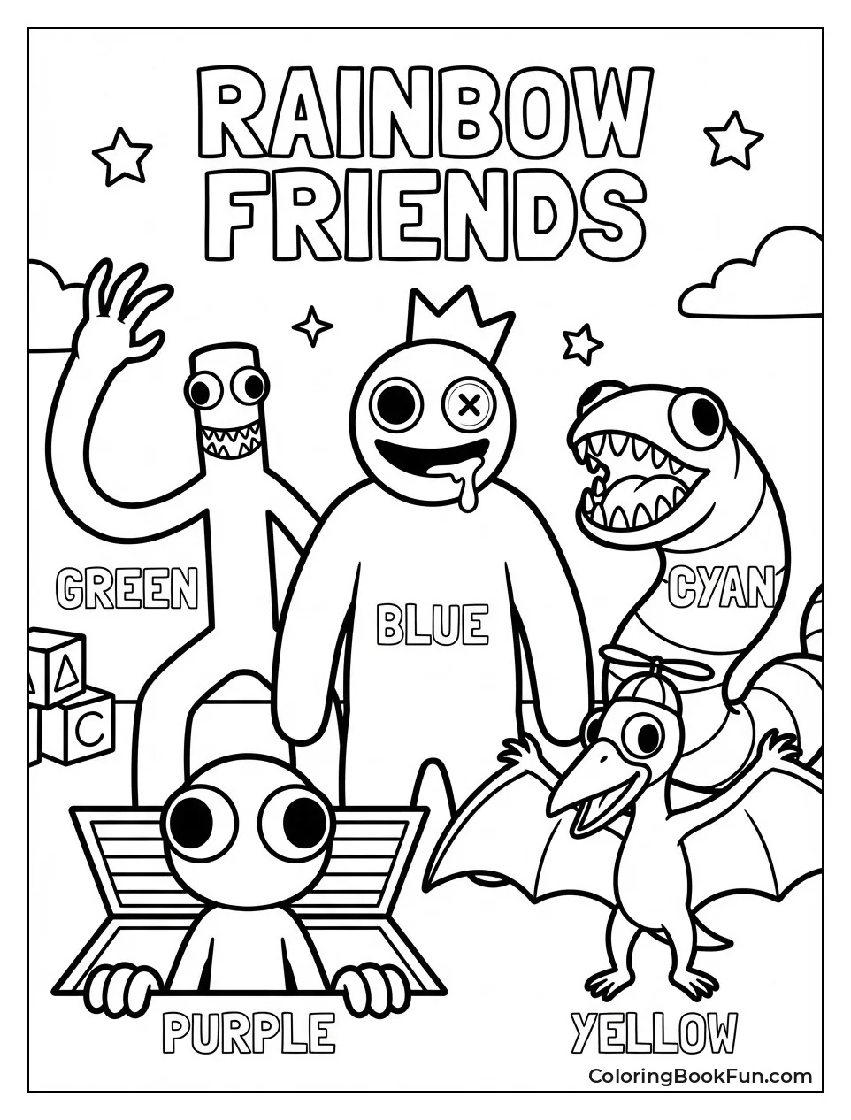 Blue Leads Colorful Friends Group