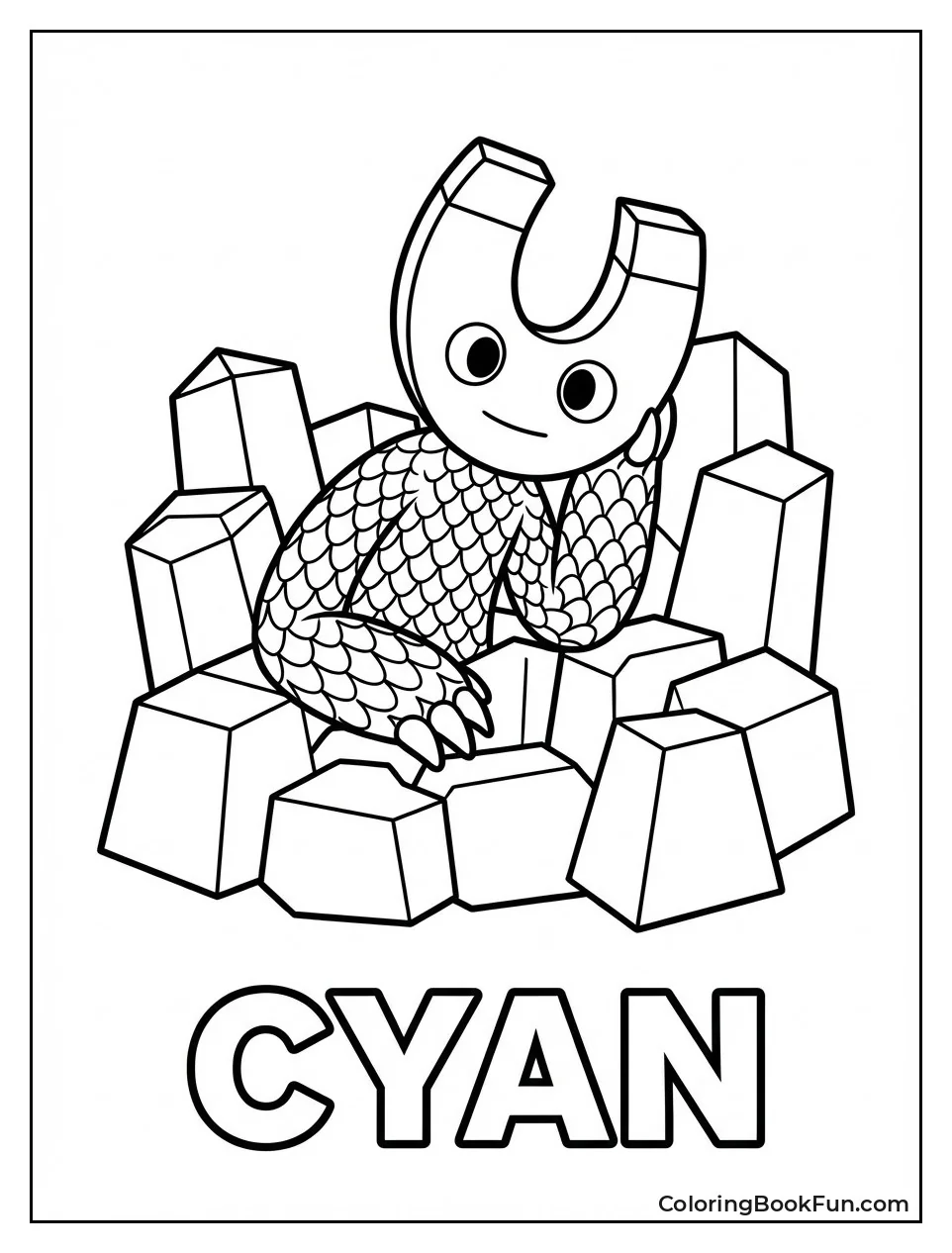 Cyan Hides in Blue Rocks