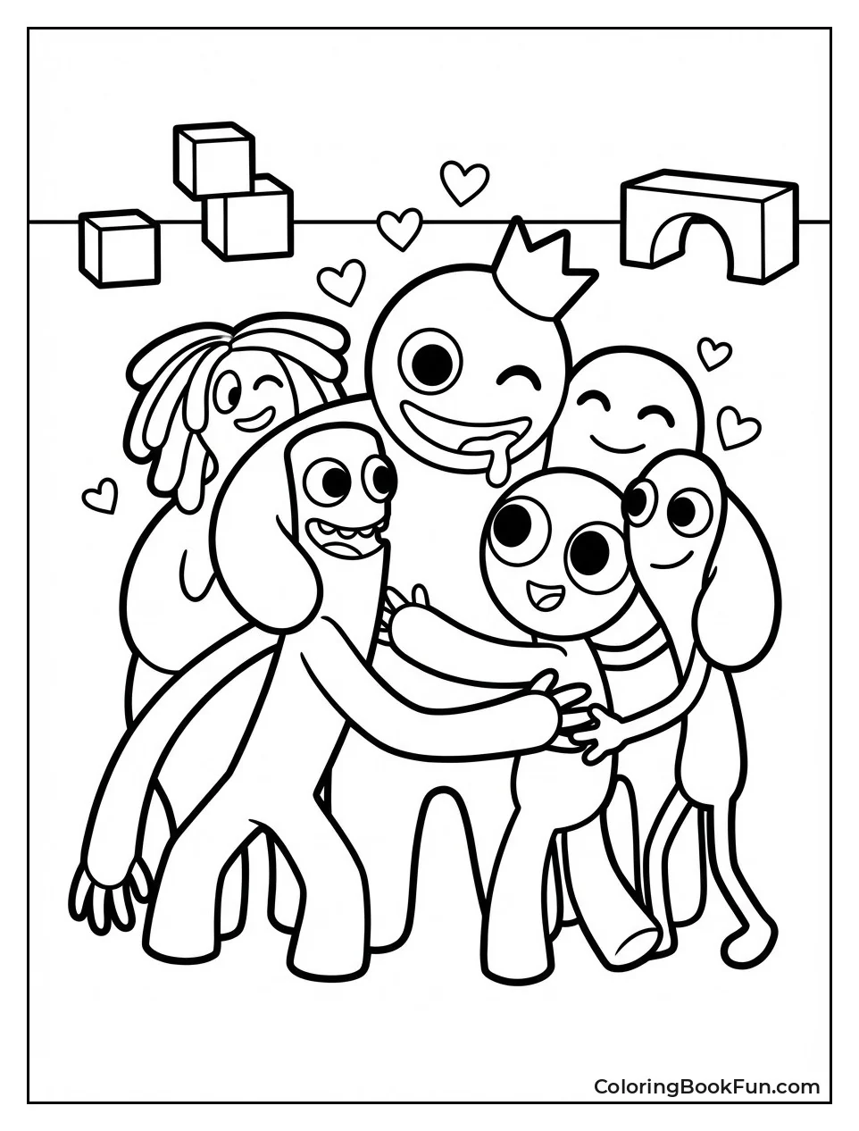 Monsters Share Big Hug
