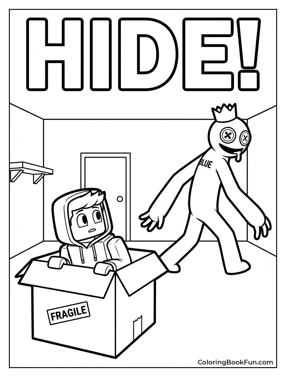 Hiding Inside Cardboard Box