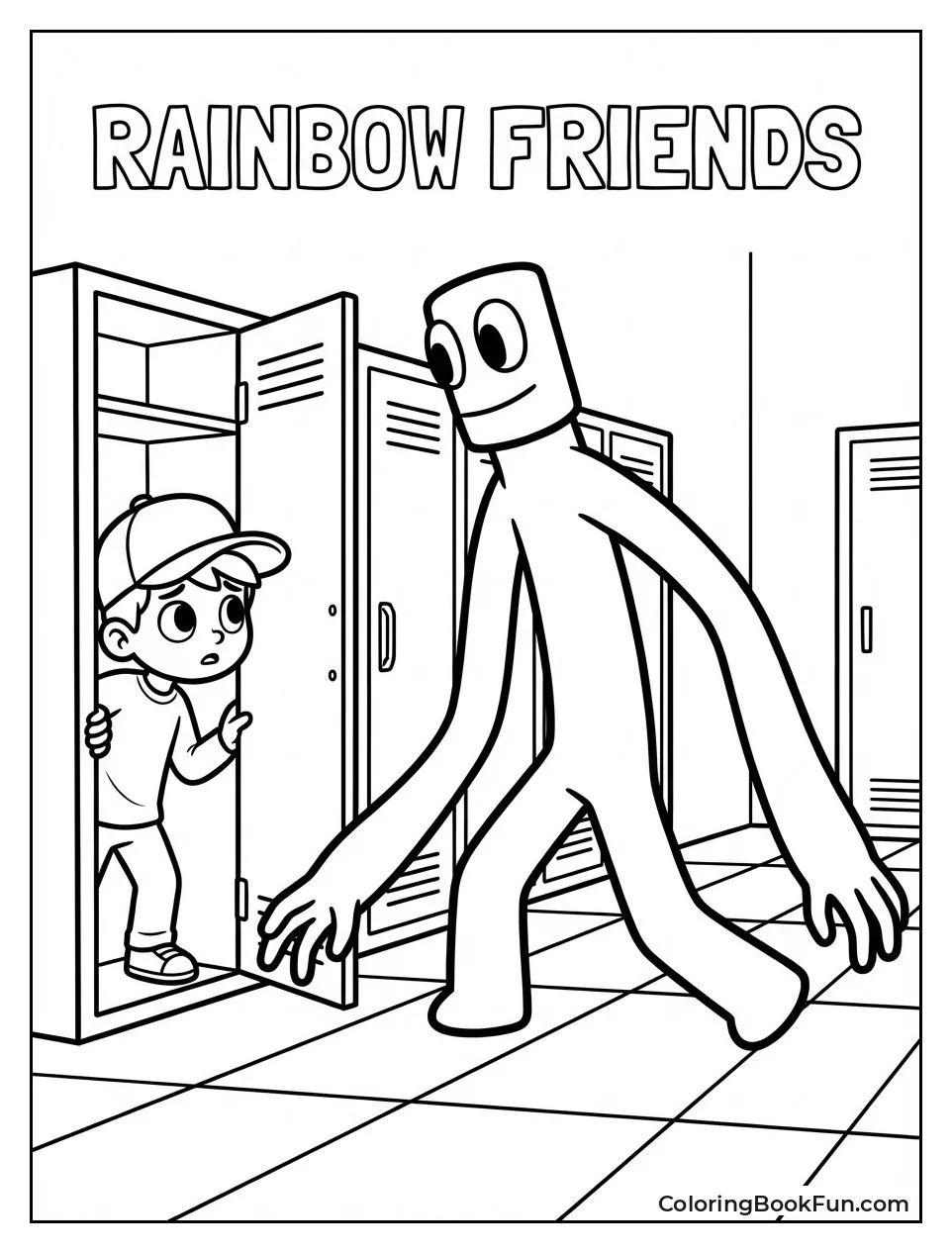 Peeking from Locker Past Green