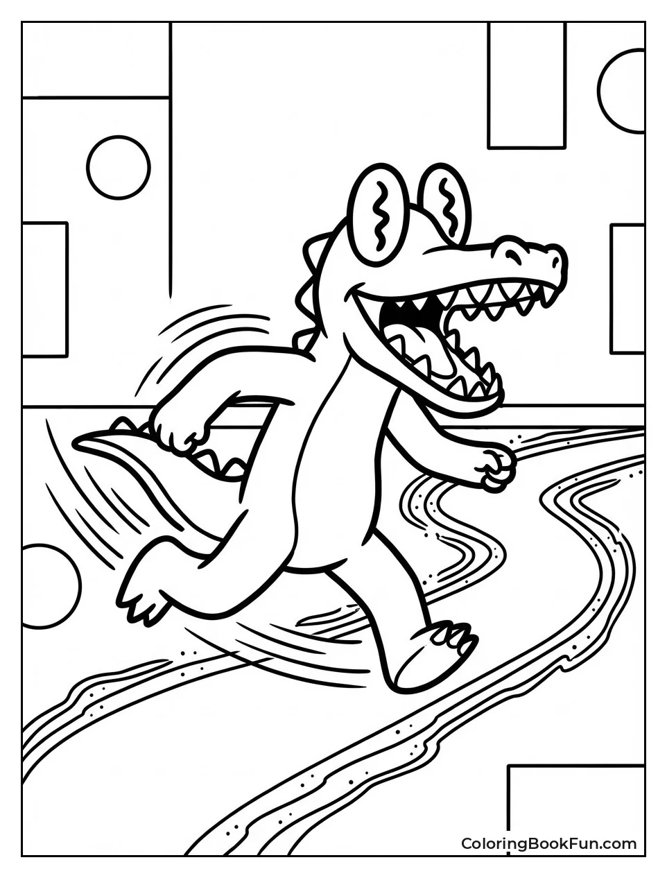 Orange Dashes on Glowing Trail