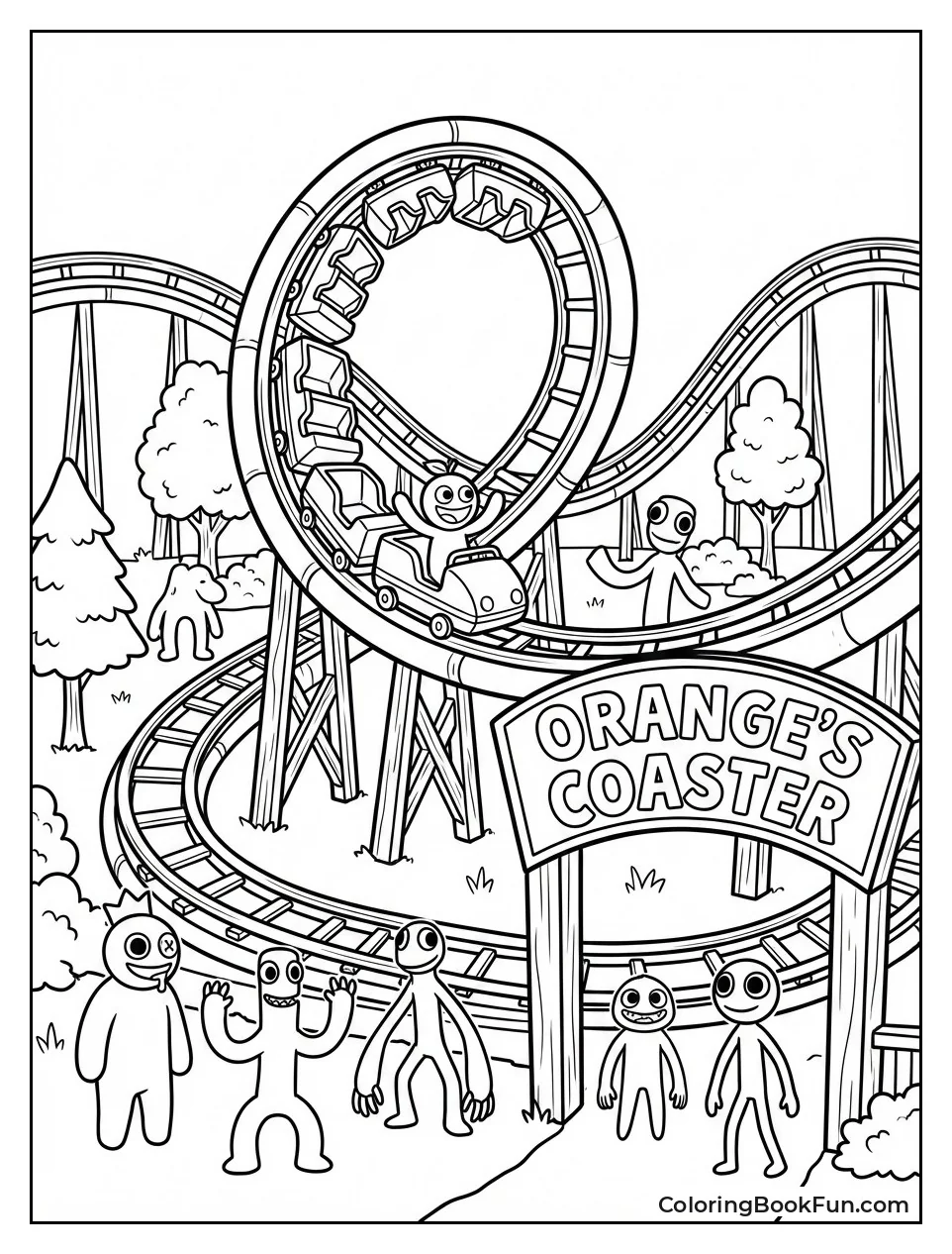 Orange Loops Roller Coaster