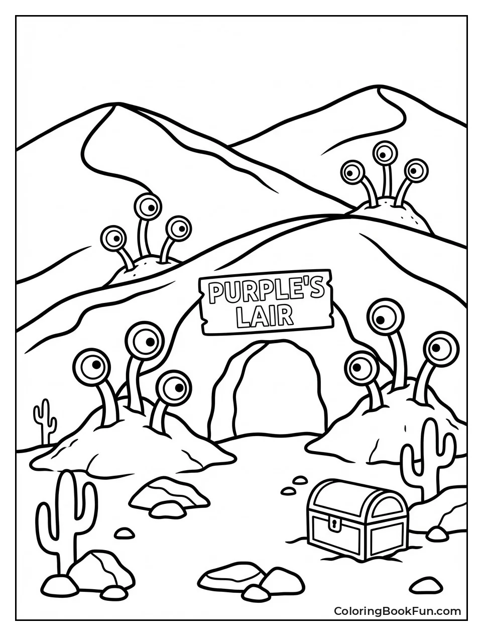 Purple Peeks from Sandy Lair