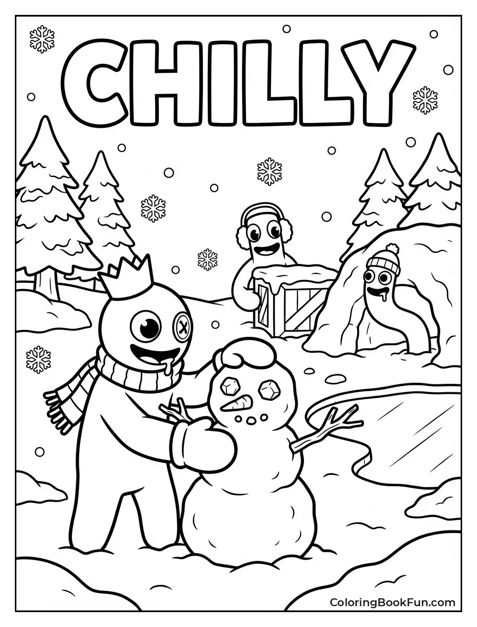 Blue Builds Snow Monster