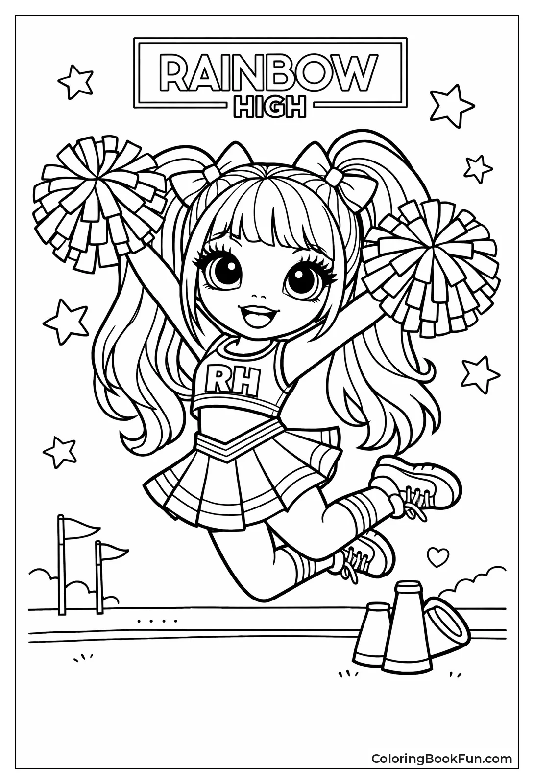 Rainbow High Cheerleader Dances Brightly
