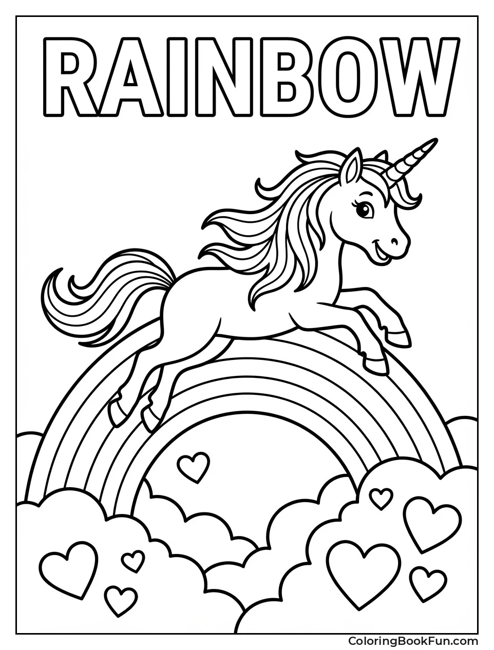 Unicorn Jumping over Rainbow