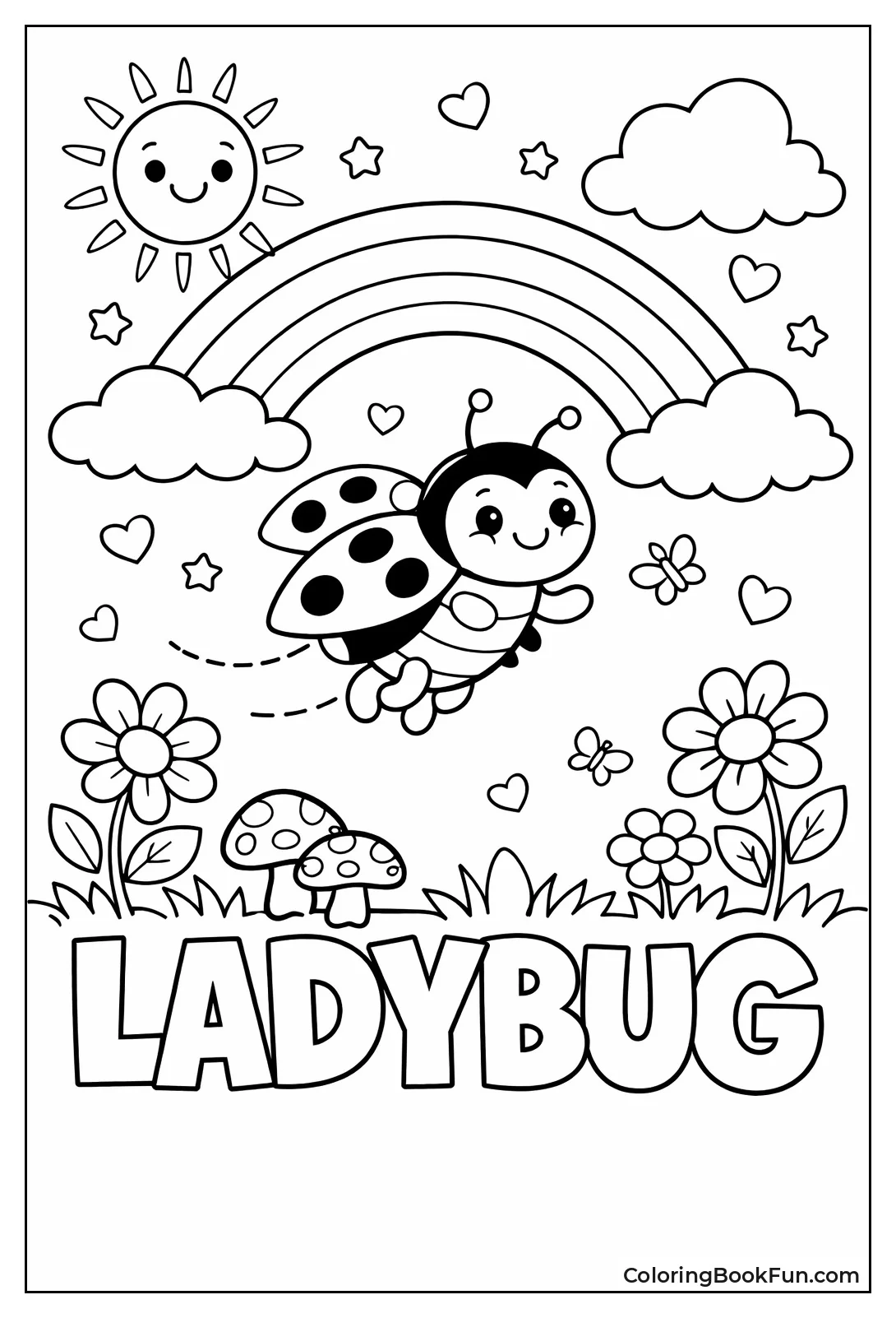 Ladybug under Rainbow Arch