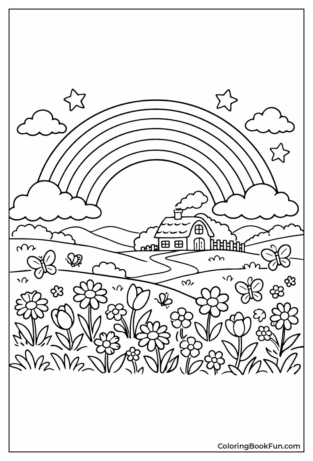 Rainbow over Flower Meadow