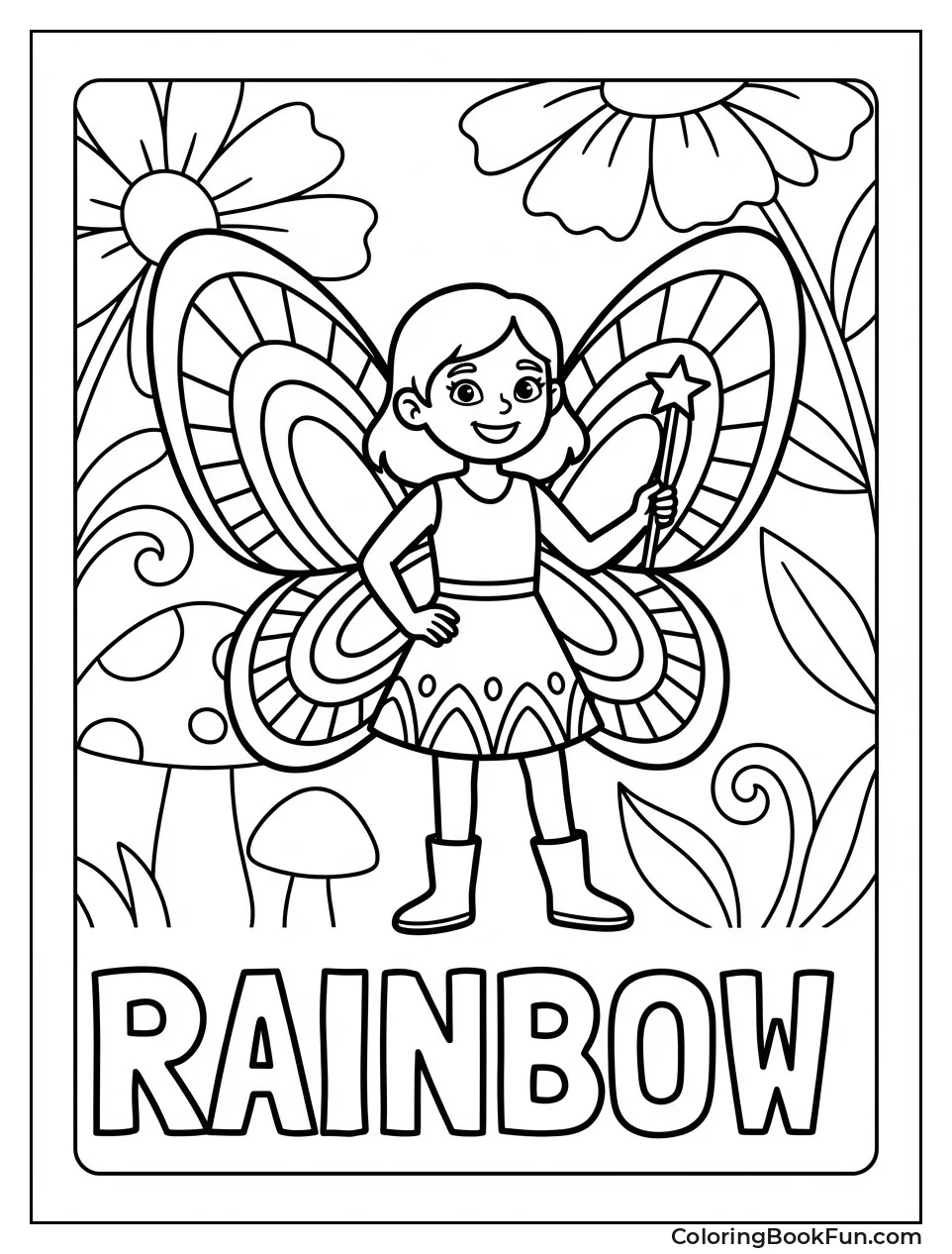 Fairy with Rainbow Wings