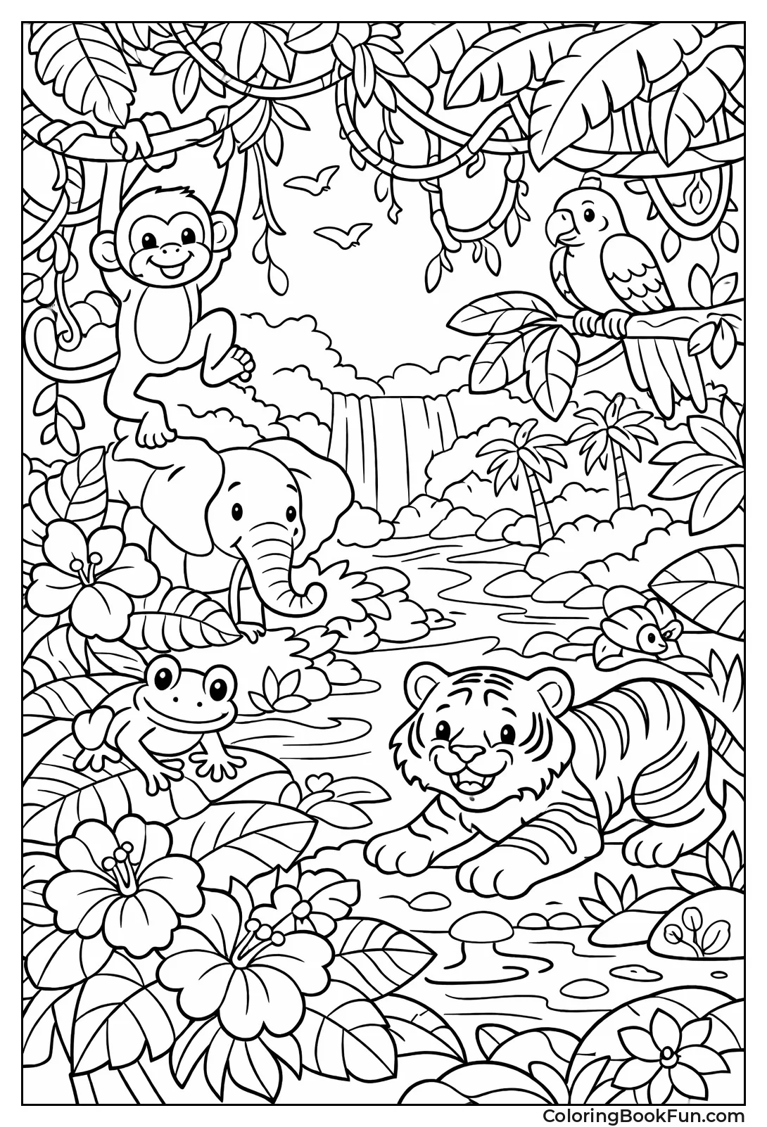 Lush Rainforest Hides Animals