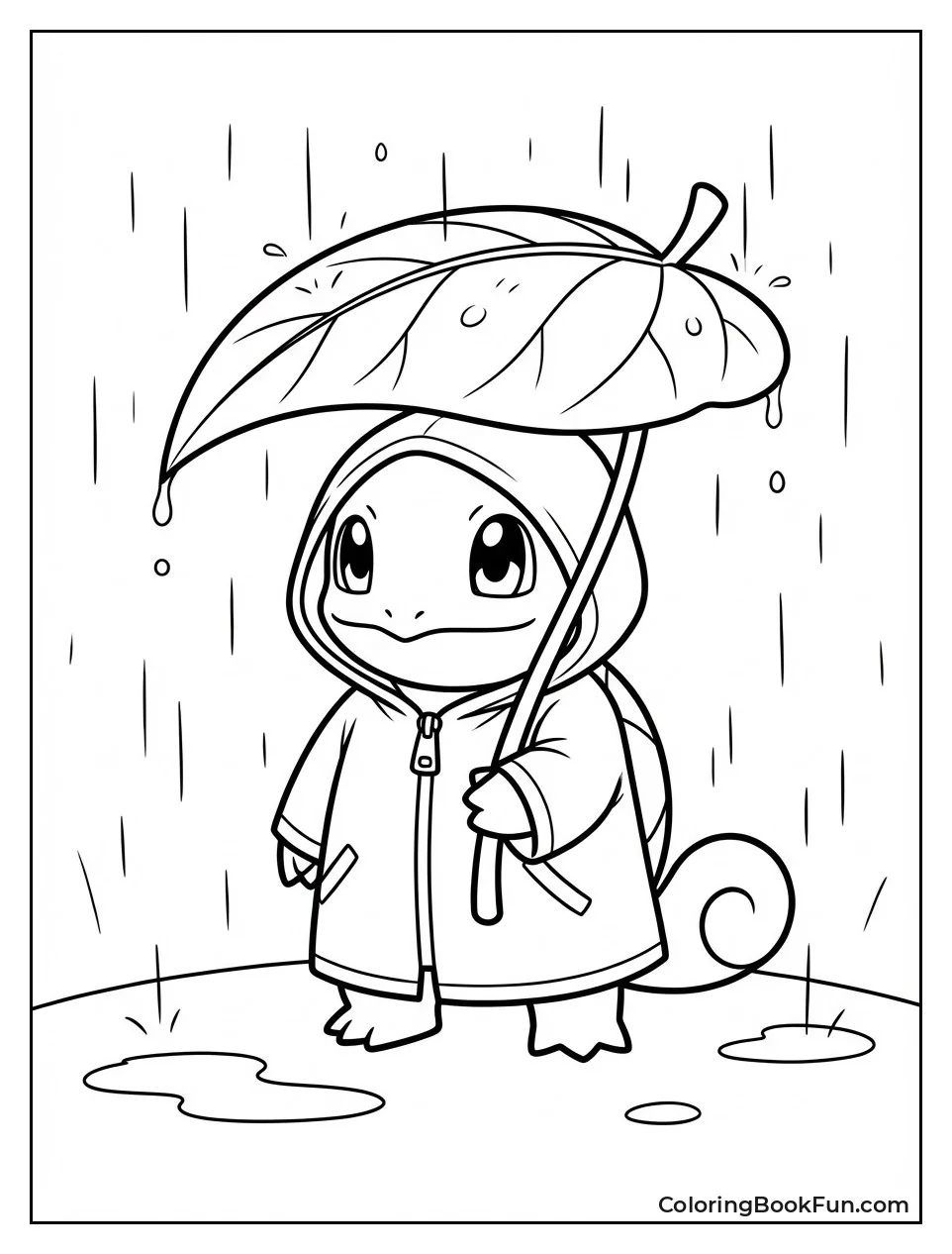 Squirtle in Raincoat Umbrella