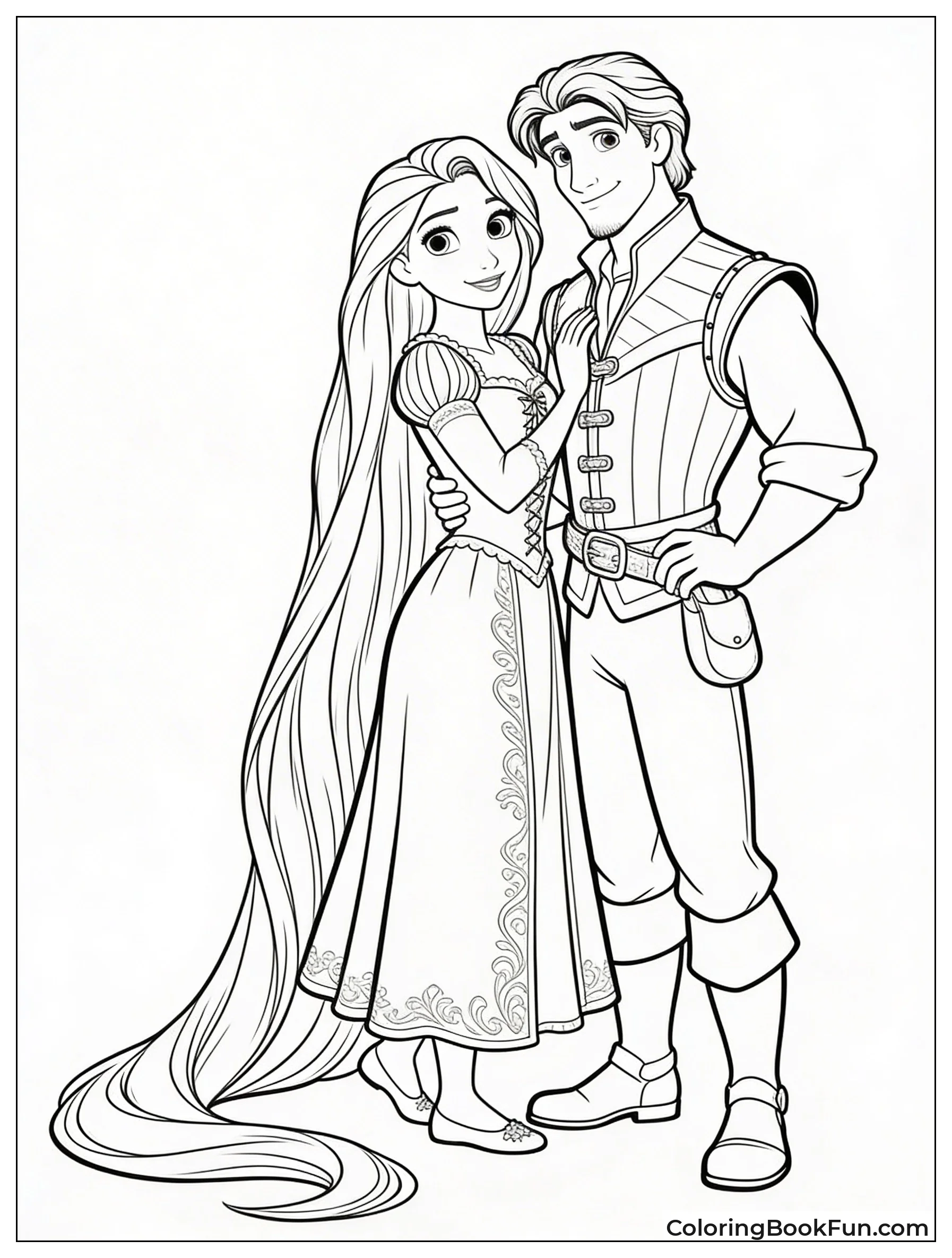 Rapunzel Hugs Eugene Together