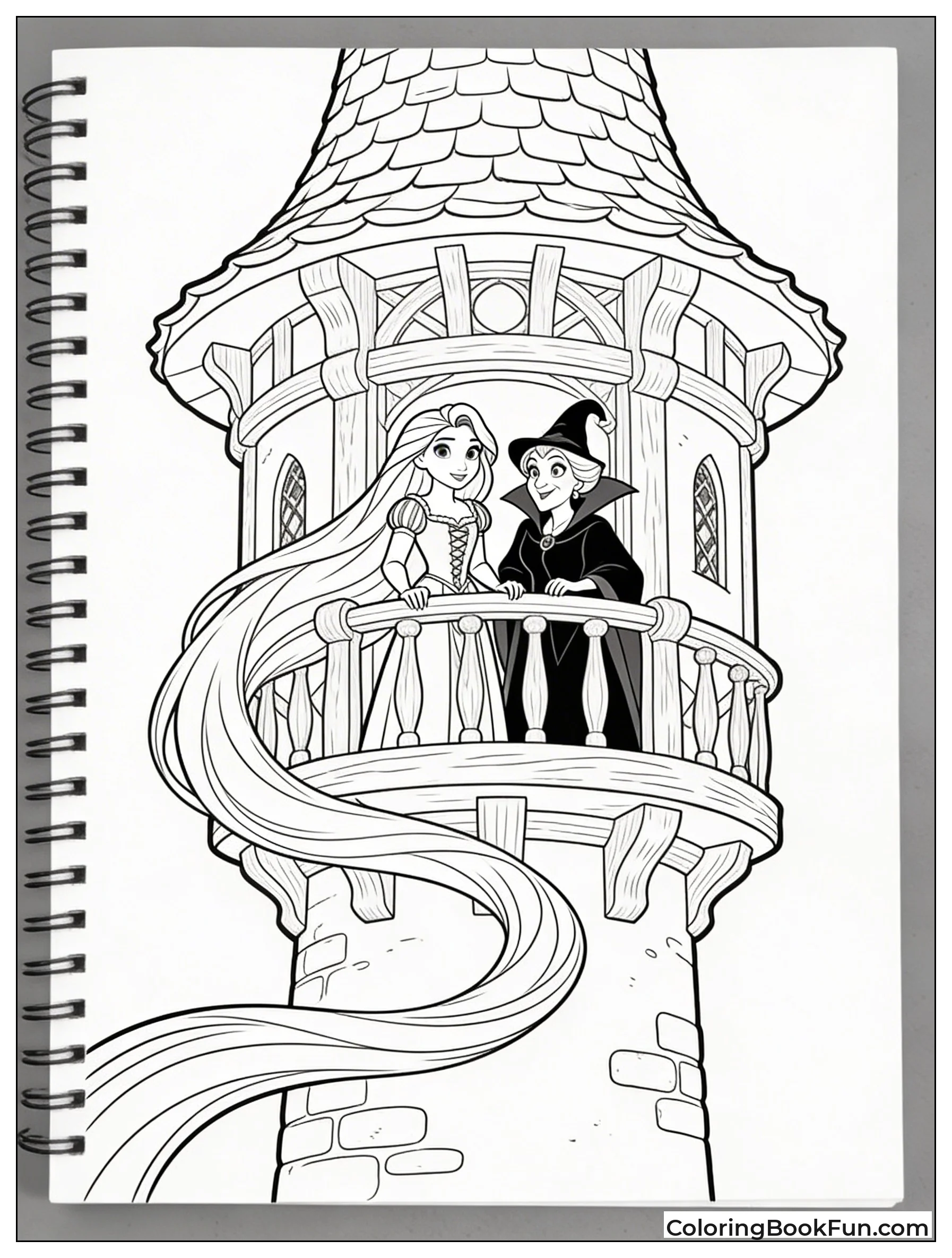 Rapunzel Stands by Witch