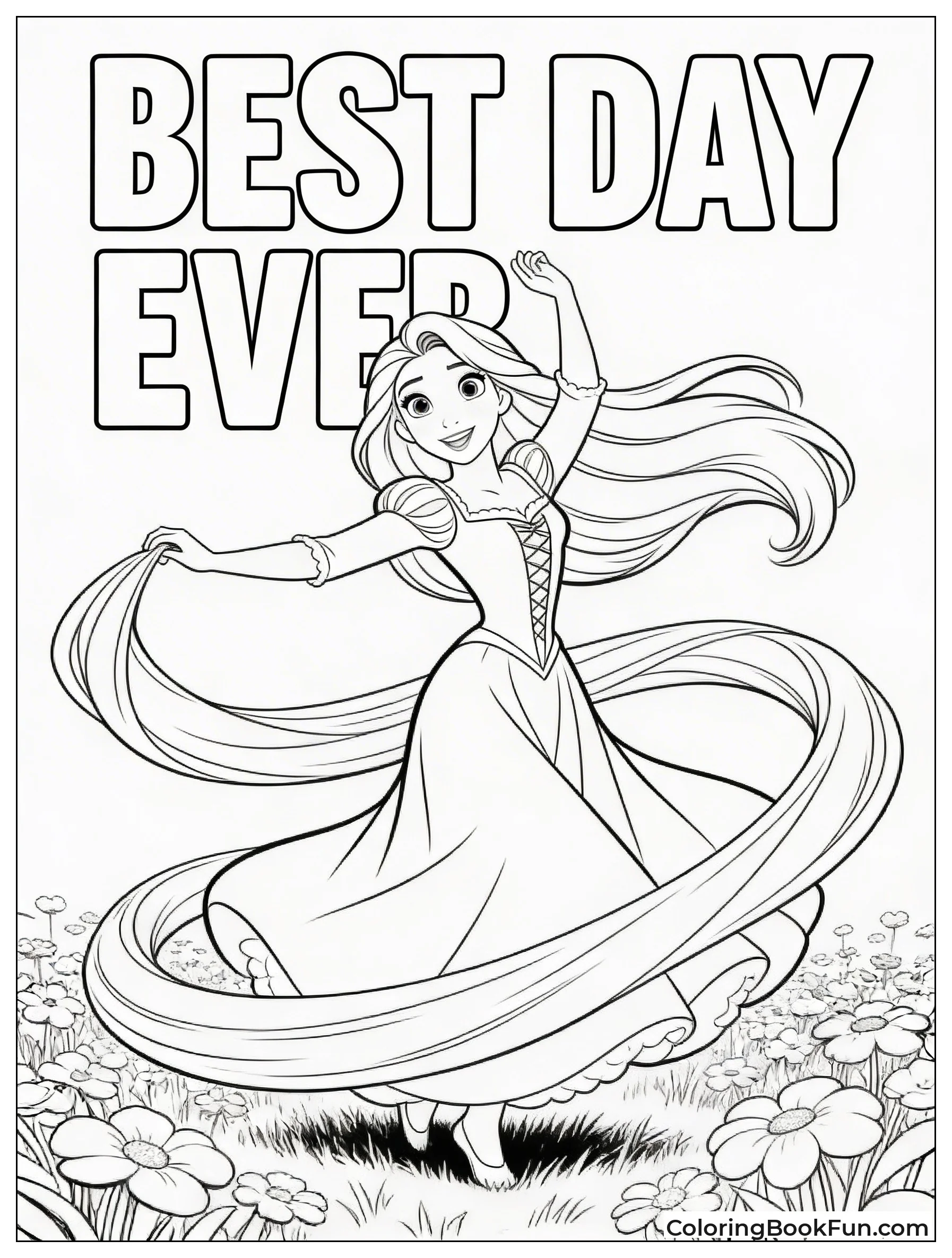 Rapunzel Spins in Flowers