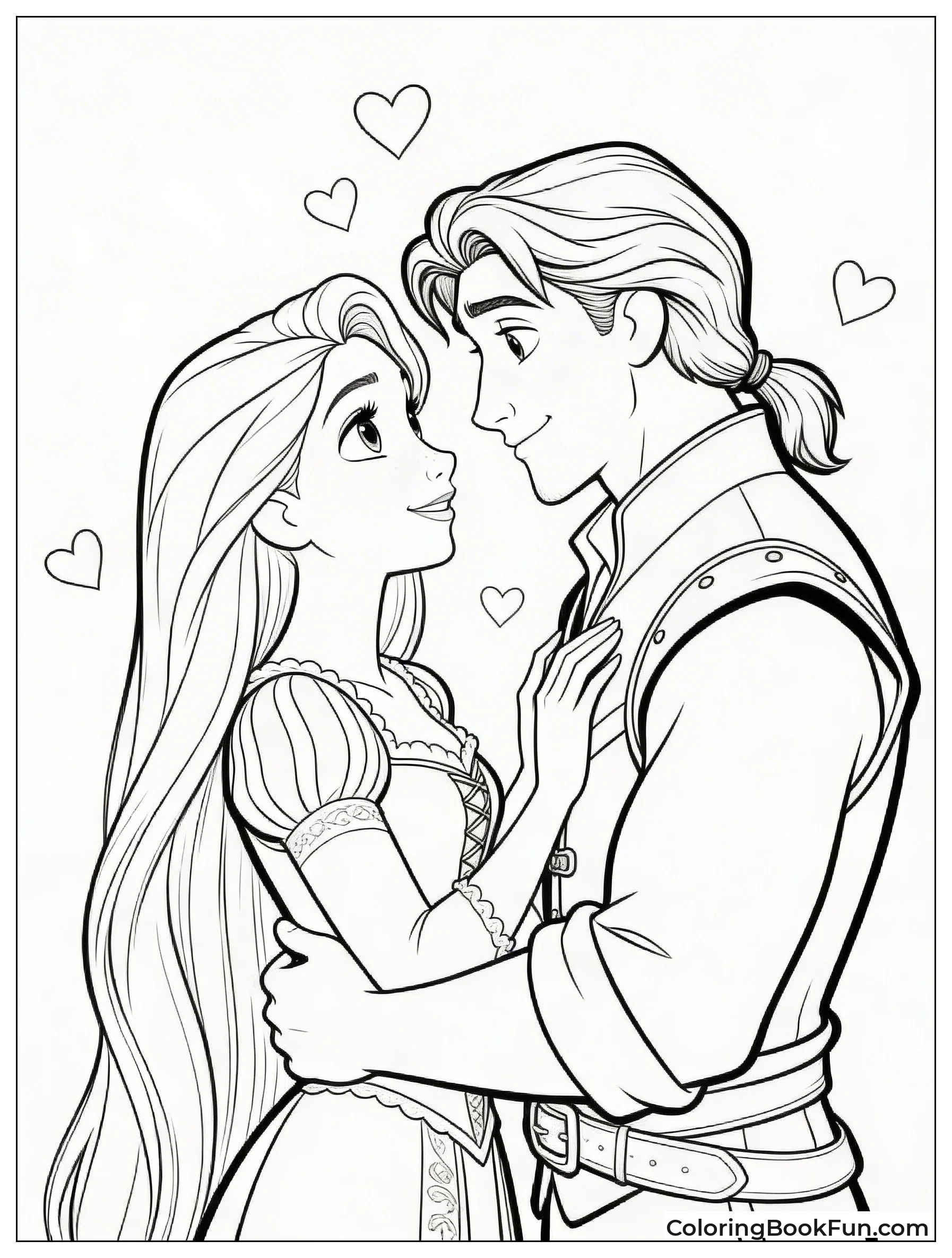 Rapunzel Embraces Flynn