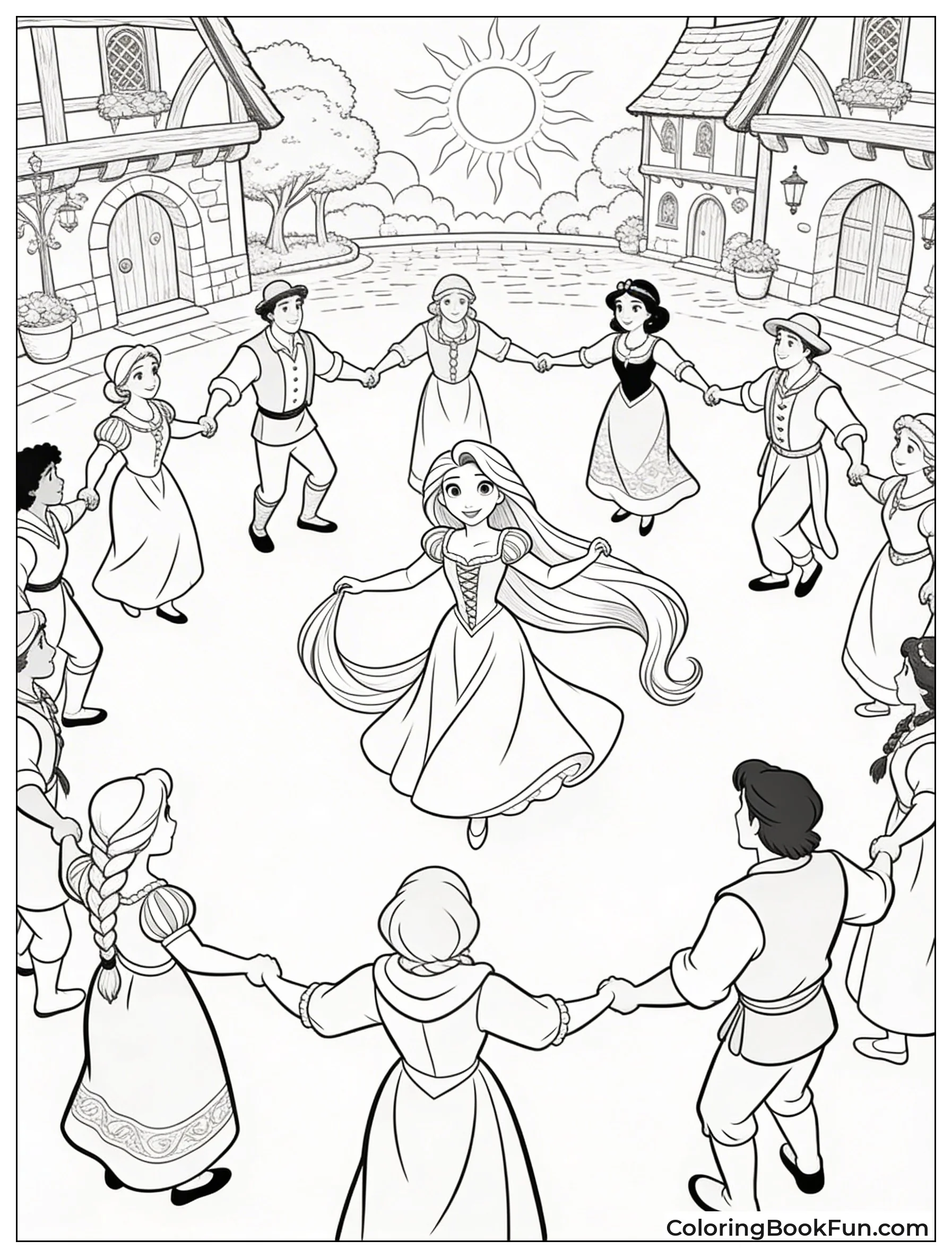 Rapunzel Dances in Circle