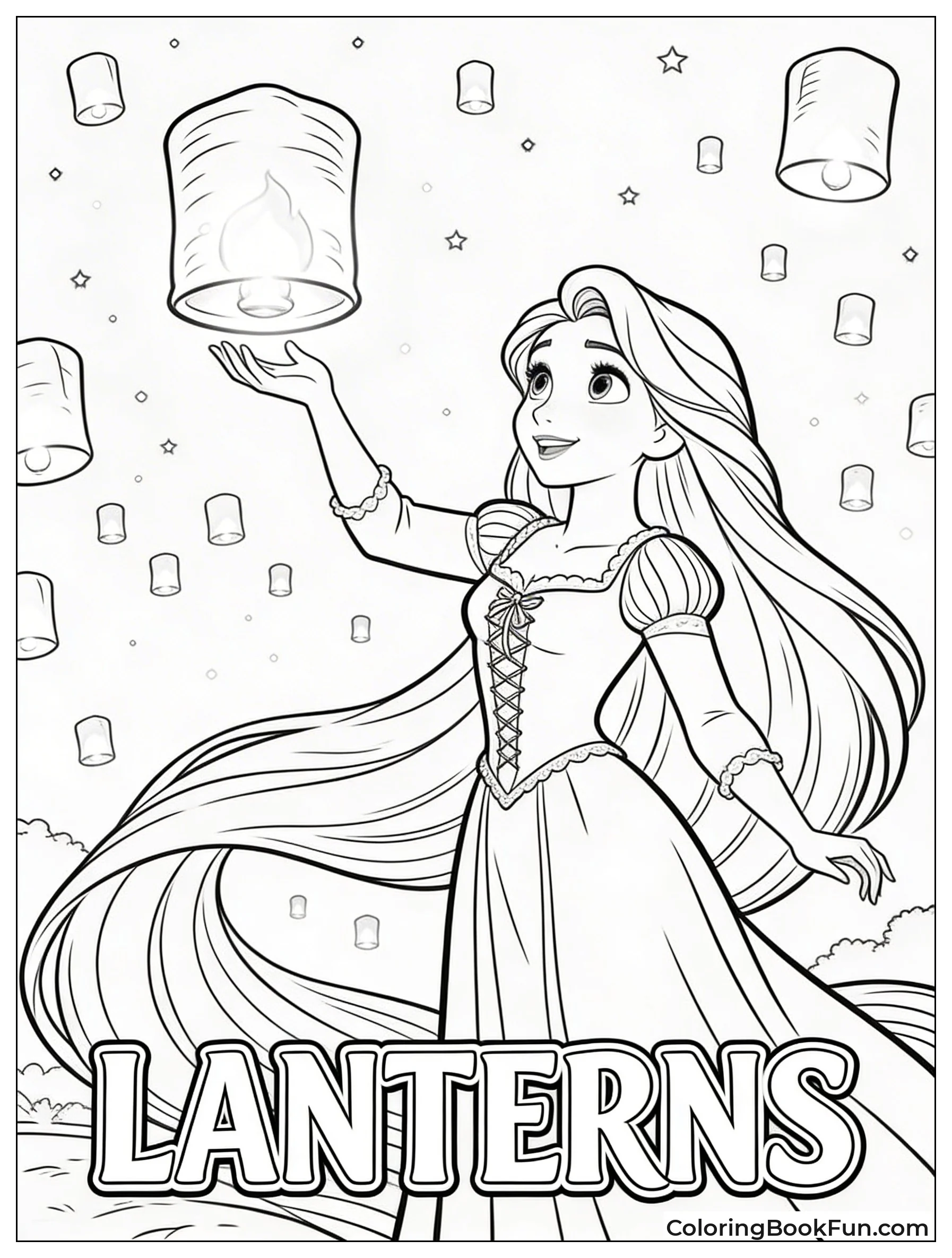 Rapunzel Releases Lantern