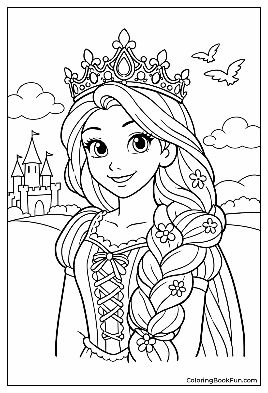 Rapunzel in Delicate Crown