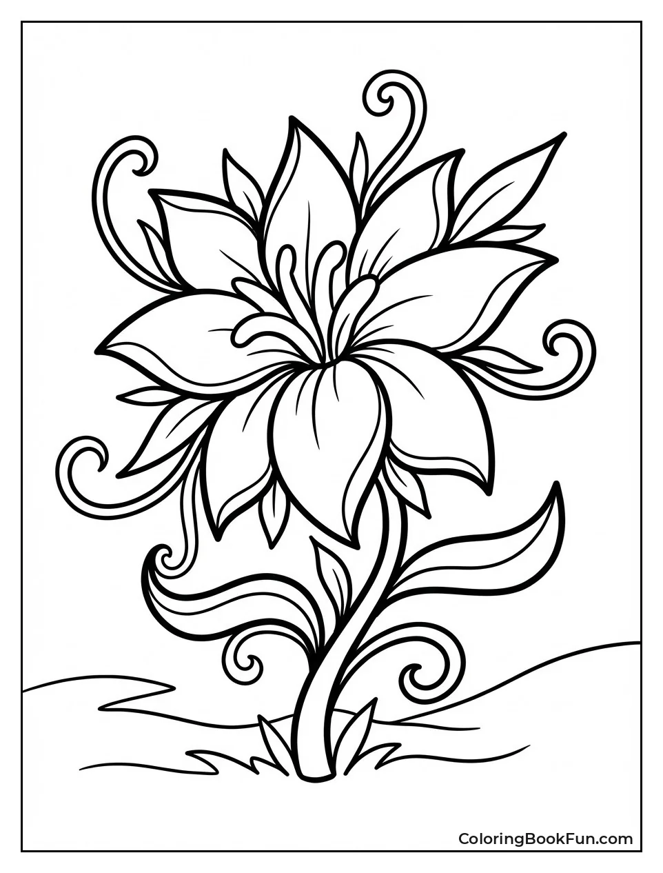 Glowing Golden Magic Flower