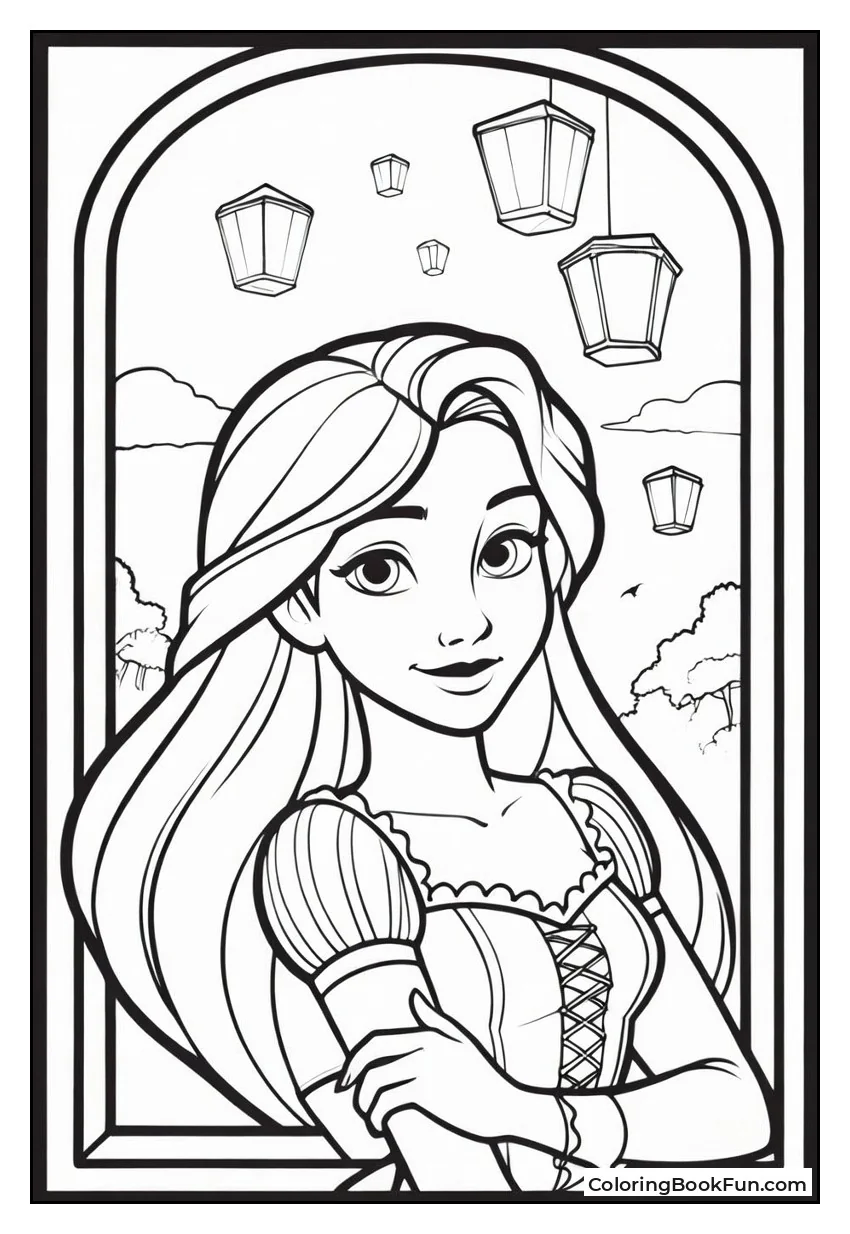 Rapunzel Dreams from Tower