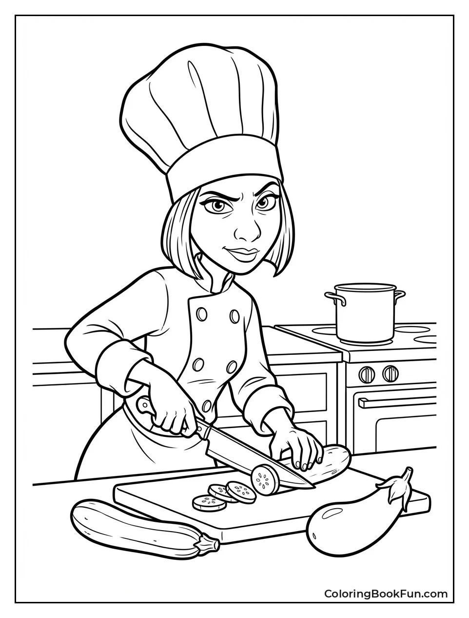 Colette Chops Vegetables Quickly