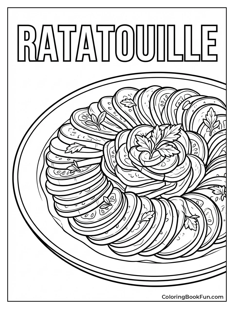Layered Ratatouille on Plate